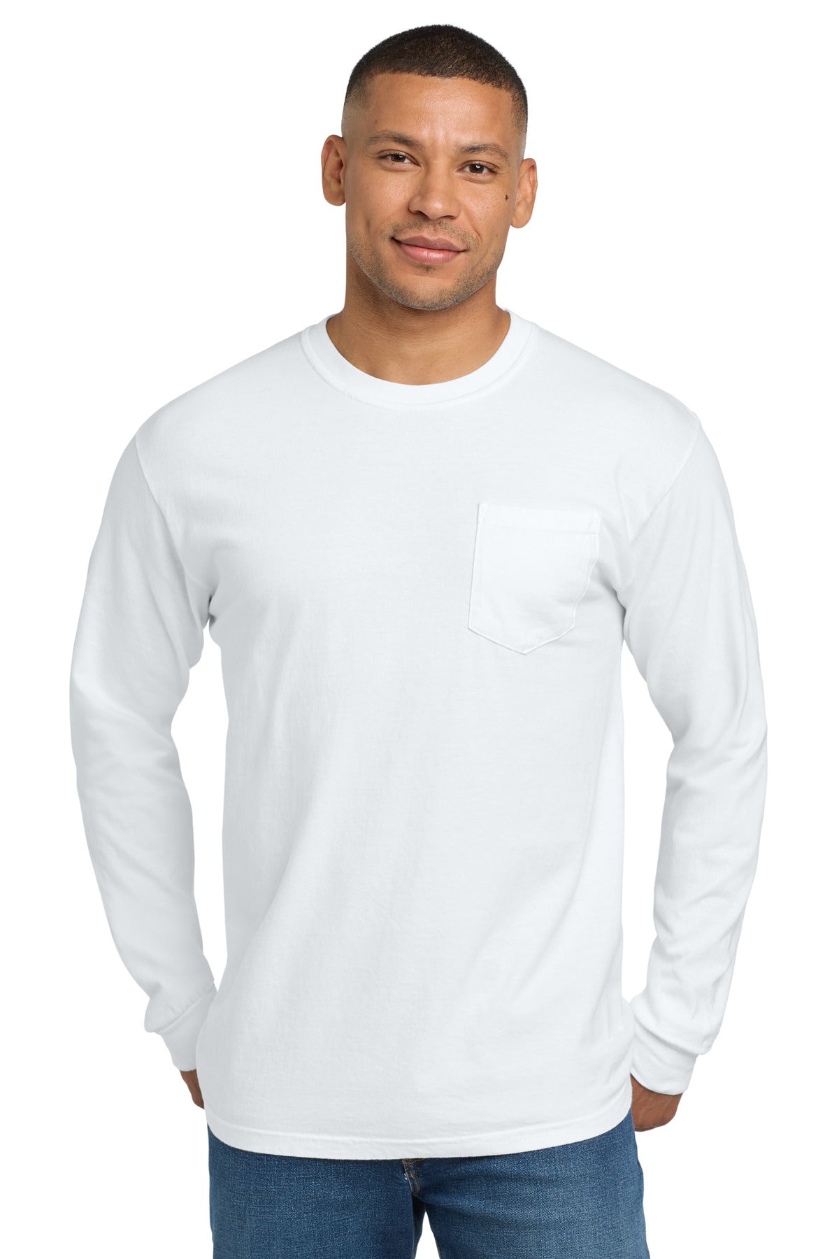 COMFORT COLORS ?? Heavyweight Ring Spun Long Sleeve Pocket Tee. 4410