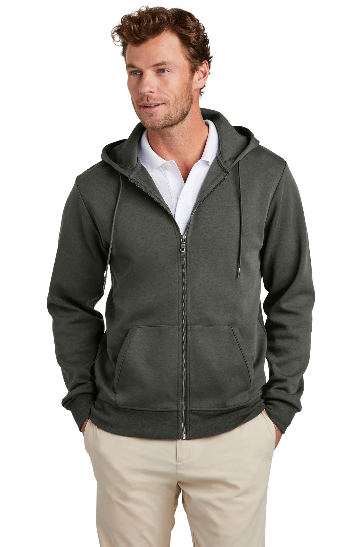 Brooks Brothers?? Double-Knit Full-Zip Hoodie BB18208