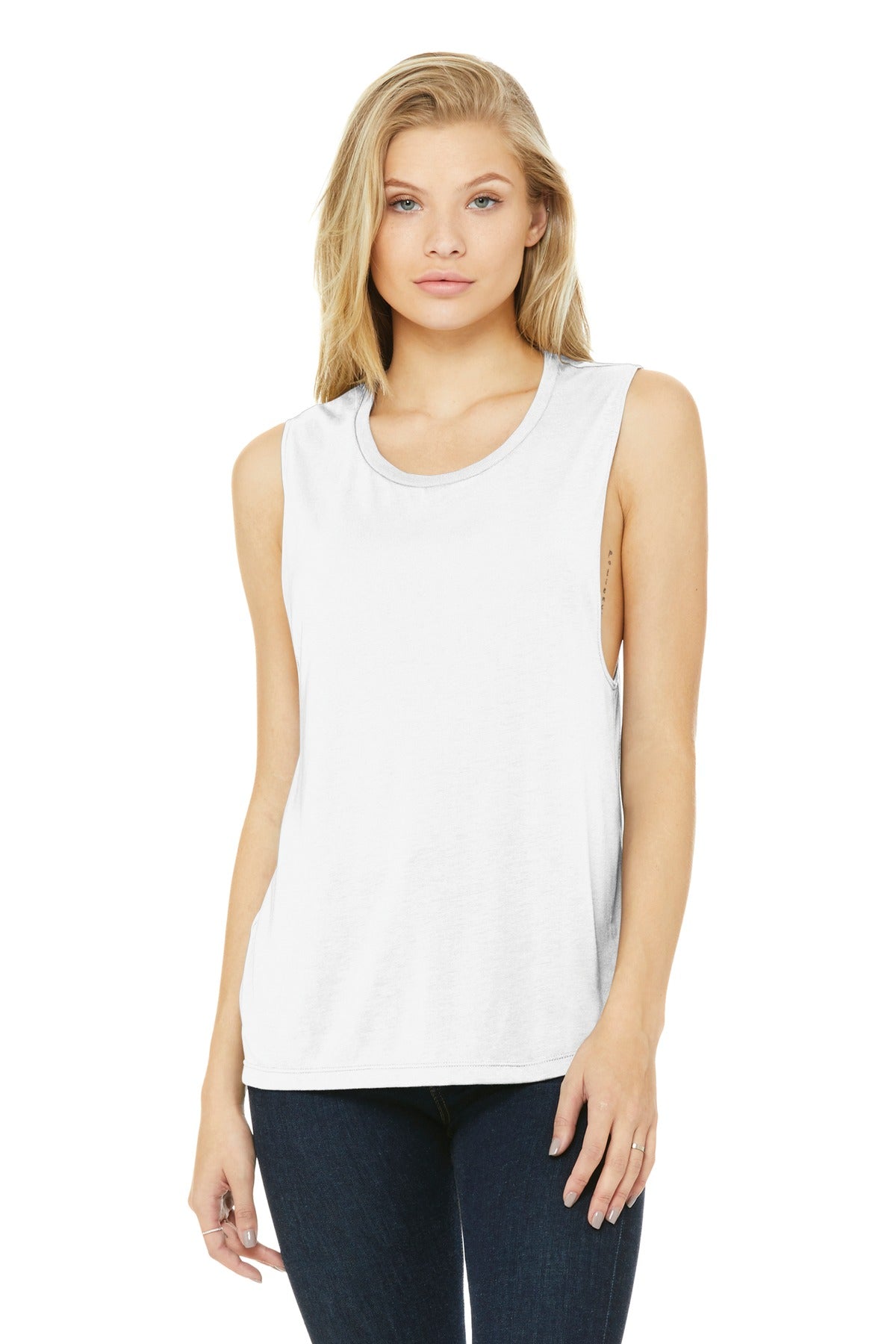 BELLA+CANVAS ?? Women's Flowy Scoop Muscle Tank. BC8803