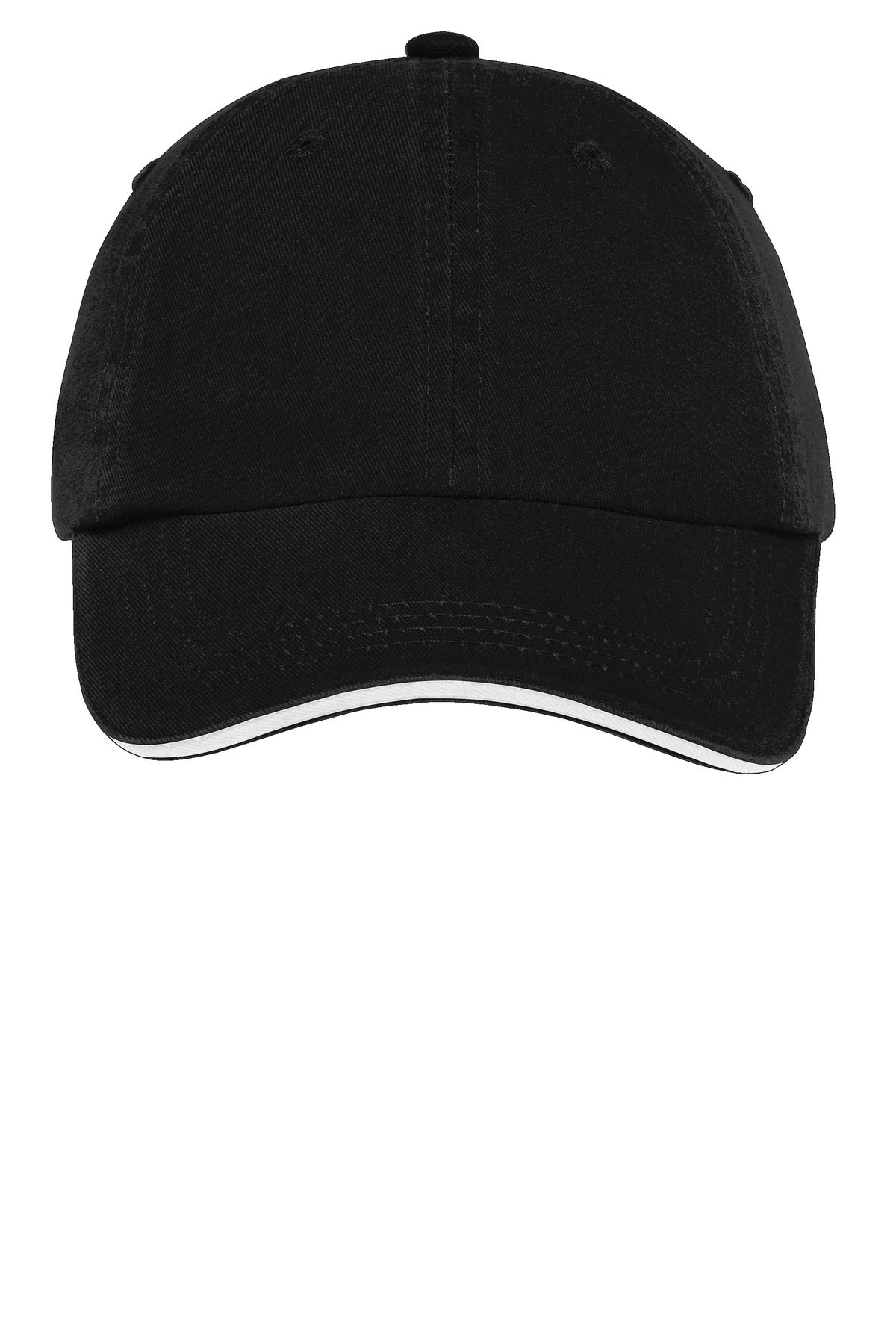 Port Authority? Sandwich Bill Cap with Striped Closure. C830