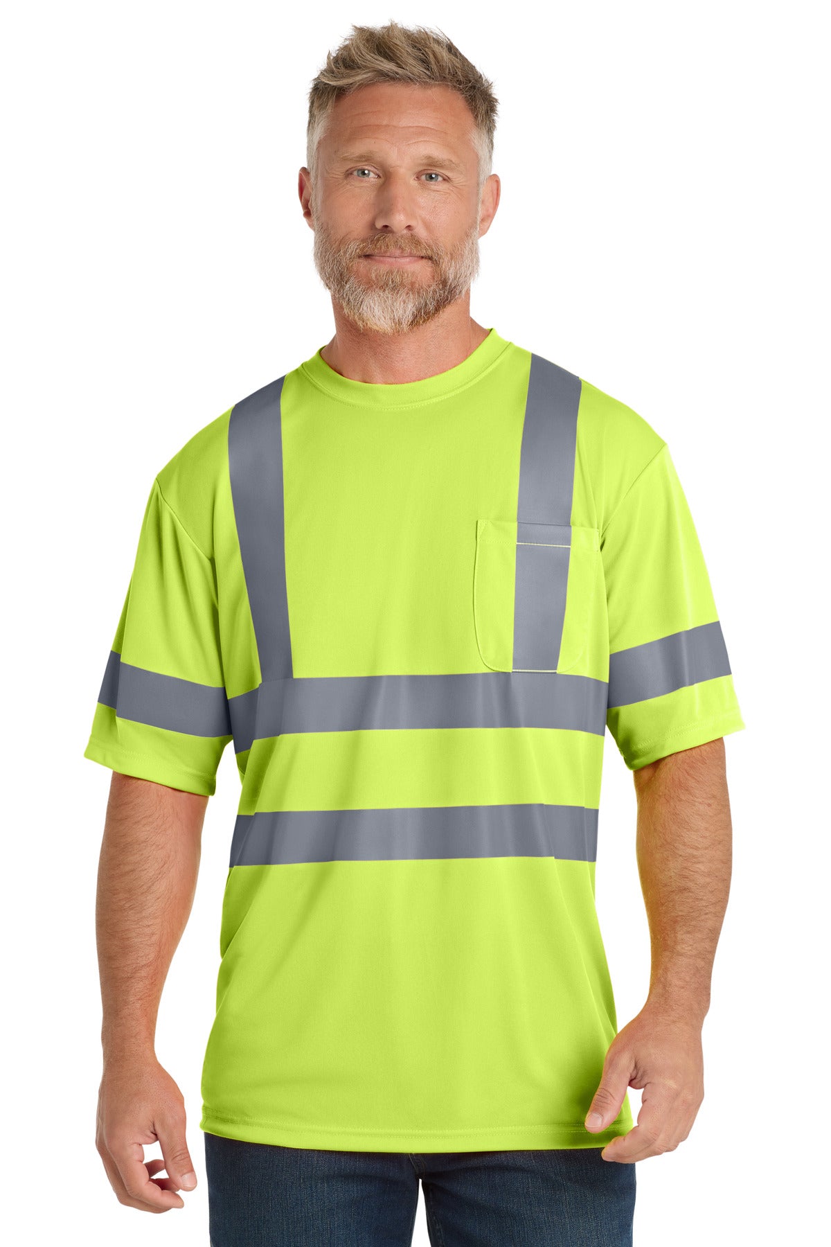CornerStone?? - ANSI 107 Class 3 Short Sleeve Snag-Resistant Reflective T-Shirt. CS408