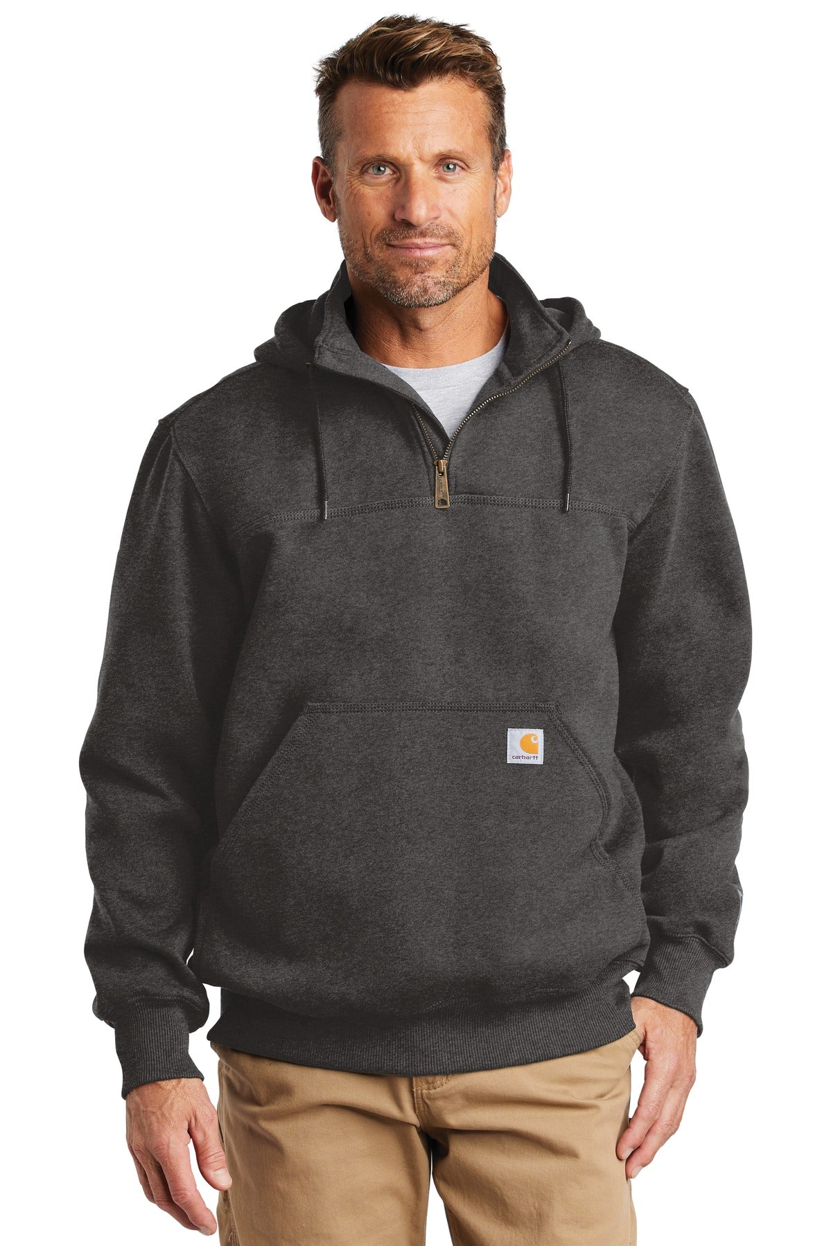 Carhartt ? Rain Defender ? Paxton Heavyweight Hooded Zip Mock Sweatshirt. CT100617