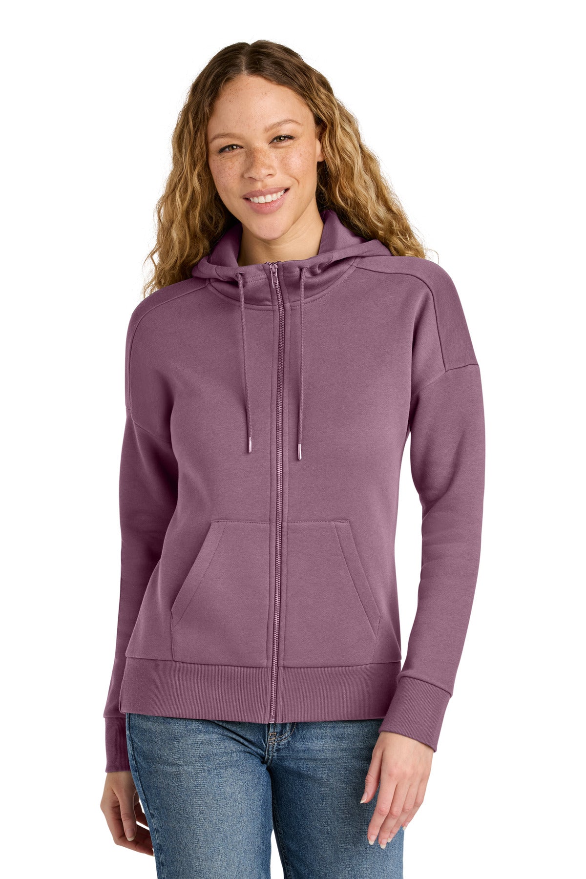 District ?? Women's Perfect Weight ?? Fleece Drop Shoulder Full-Zip Hoodie DT1104