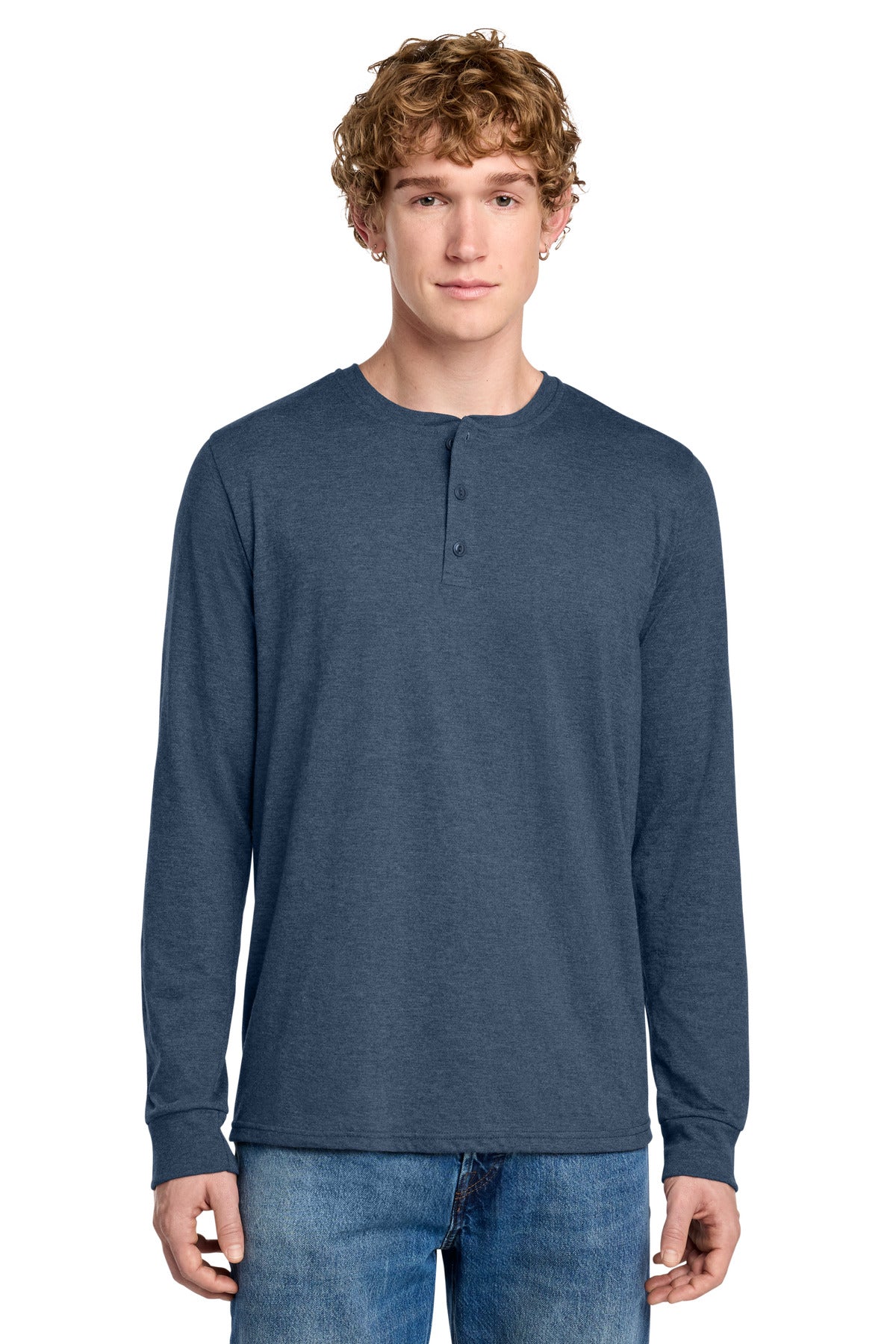 District?? Perfect Tri?? Long Sleeve Henley DT145
