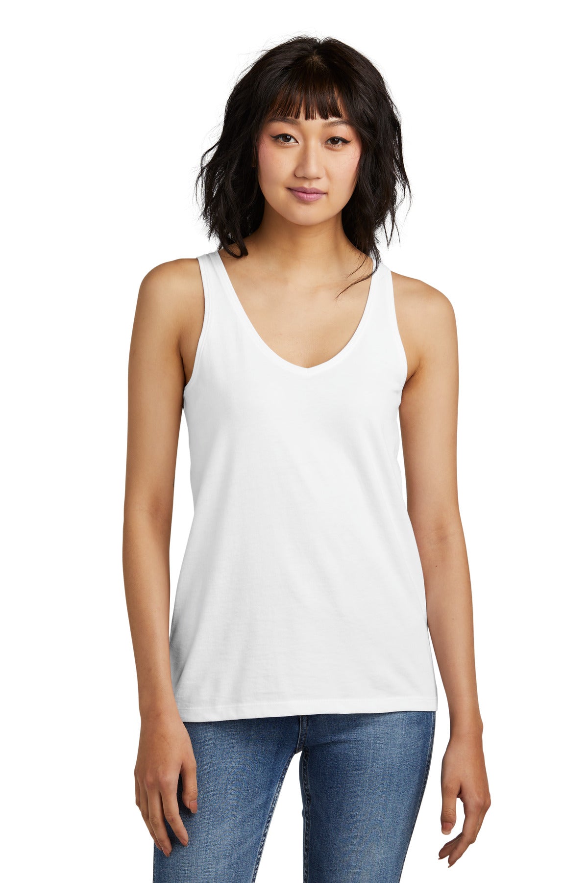 District?? Women's Perfect Blend?? CVC V-Neck Tank DT154