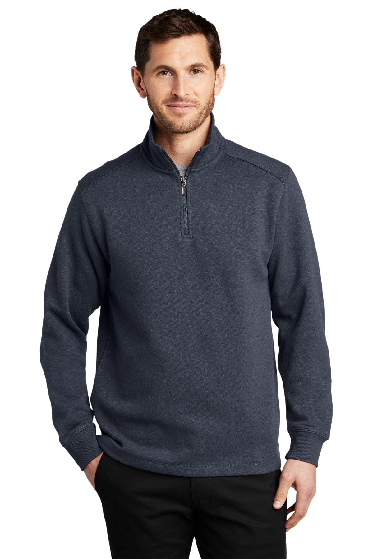 Port Authority? Slub Fleece 1/4-Zip Pullover. F295