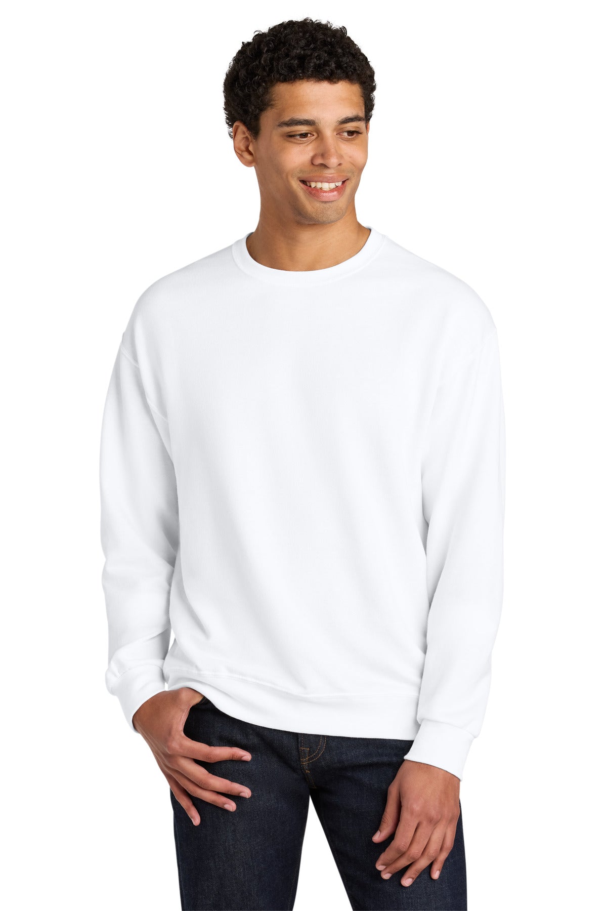 Jerzees UltimateŸ?? Unisex CVC Ring Spun Crewneck Sweatshirt IC48M