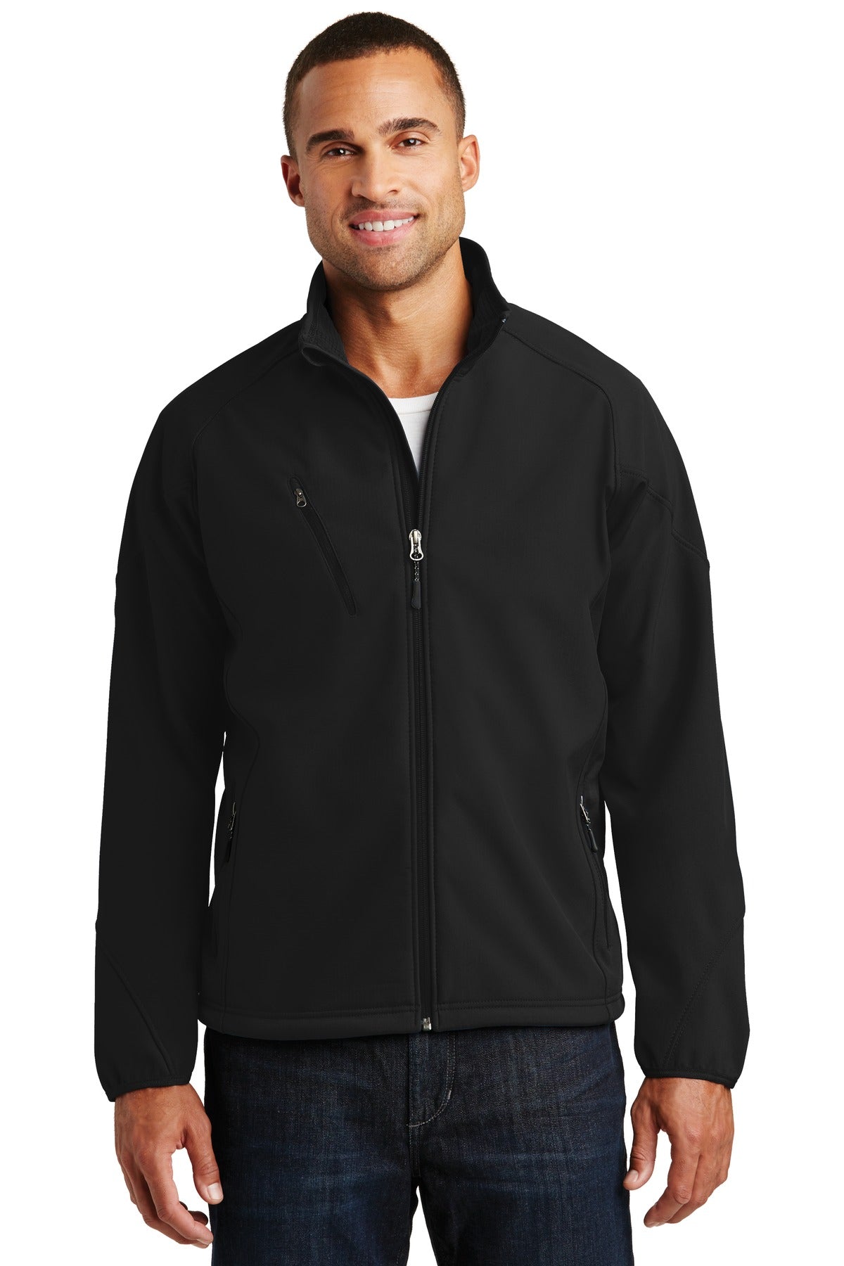 Port Authority?? Textured Soft Shell Jacket. J705