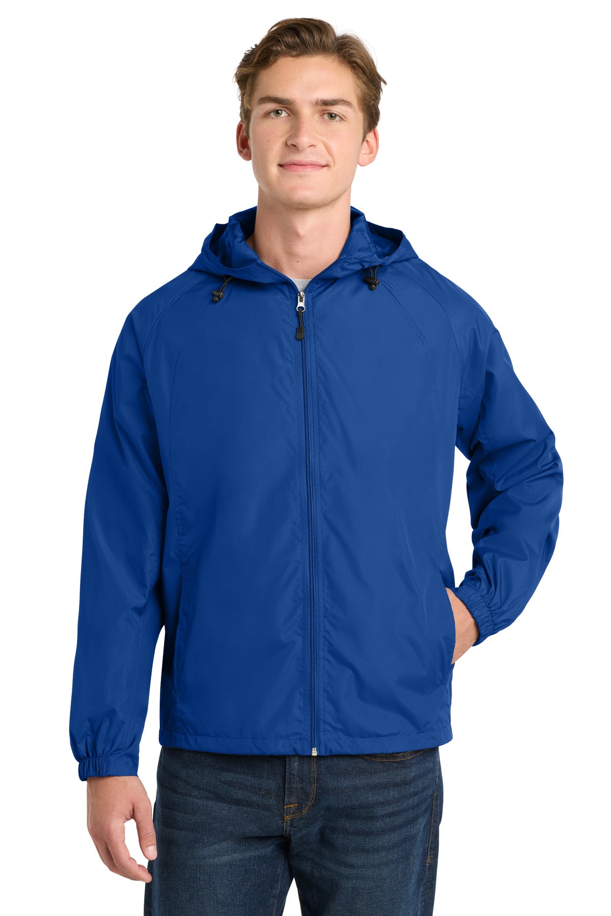 Sport-Tek?? Hooded Raglan Jacket. JST73