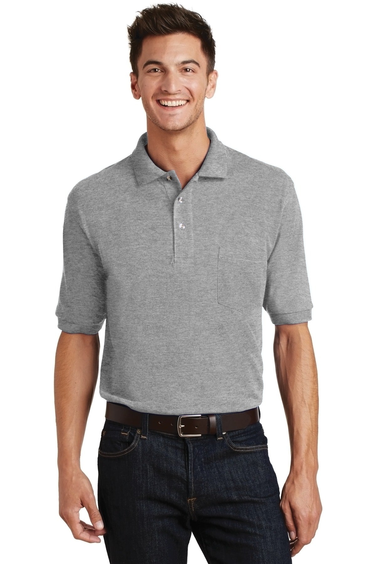 Port Authority? Heavyweight Cotton Pique Polo with Pocket. K420P