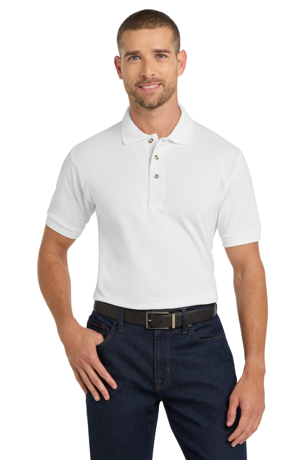 Port Authority?? Heavyweight Cotton Pique Polo. K420