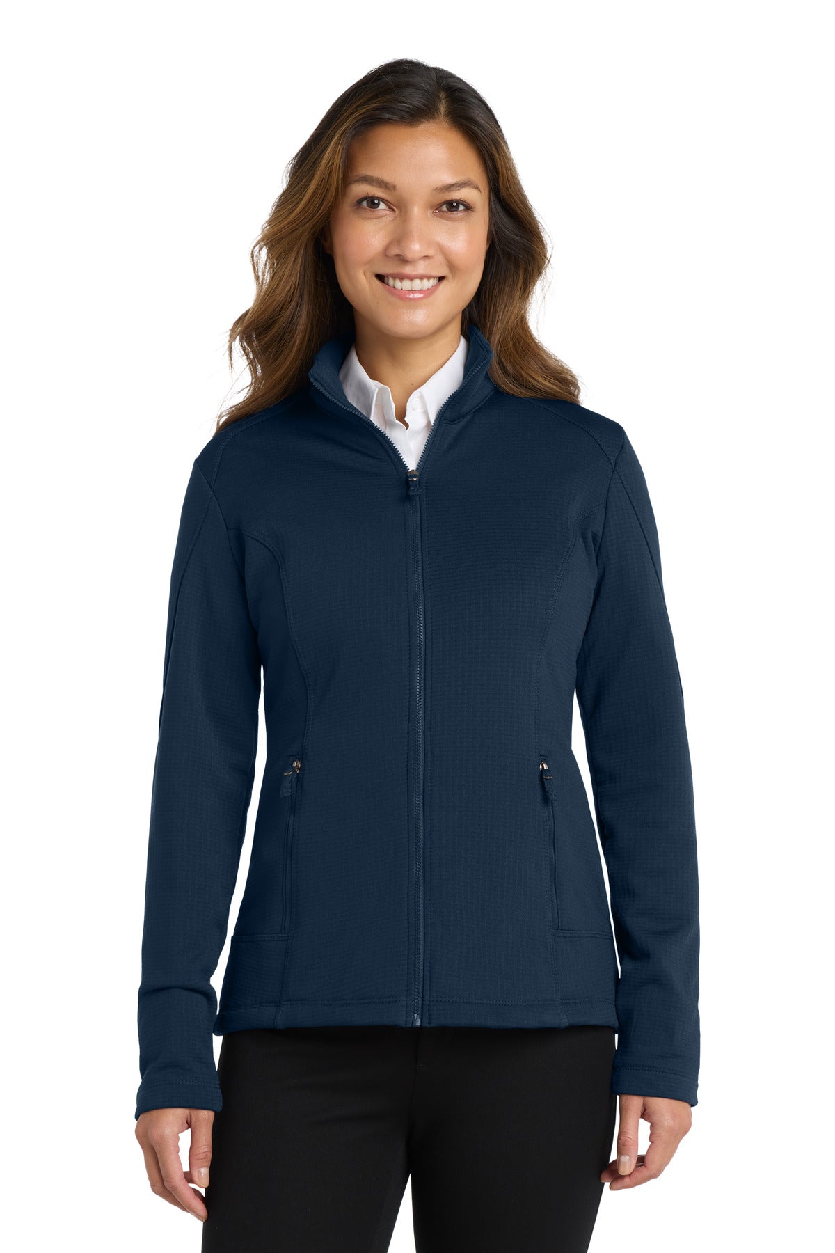 Port Authority ?? Women's Grid Fleece Jacket. L239