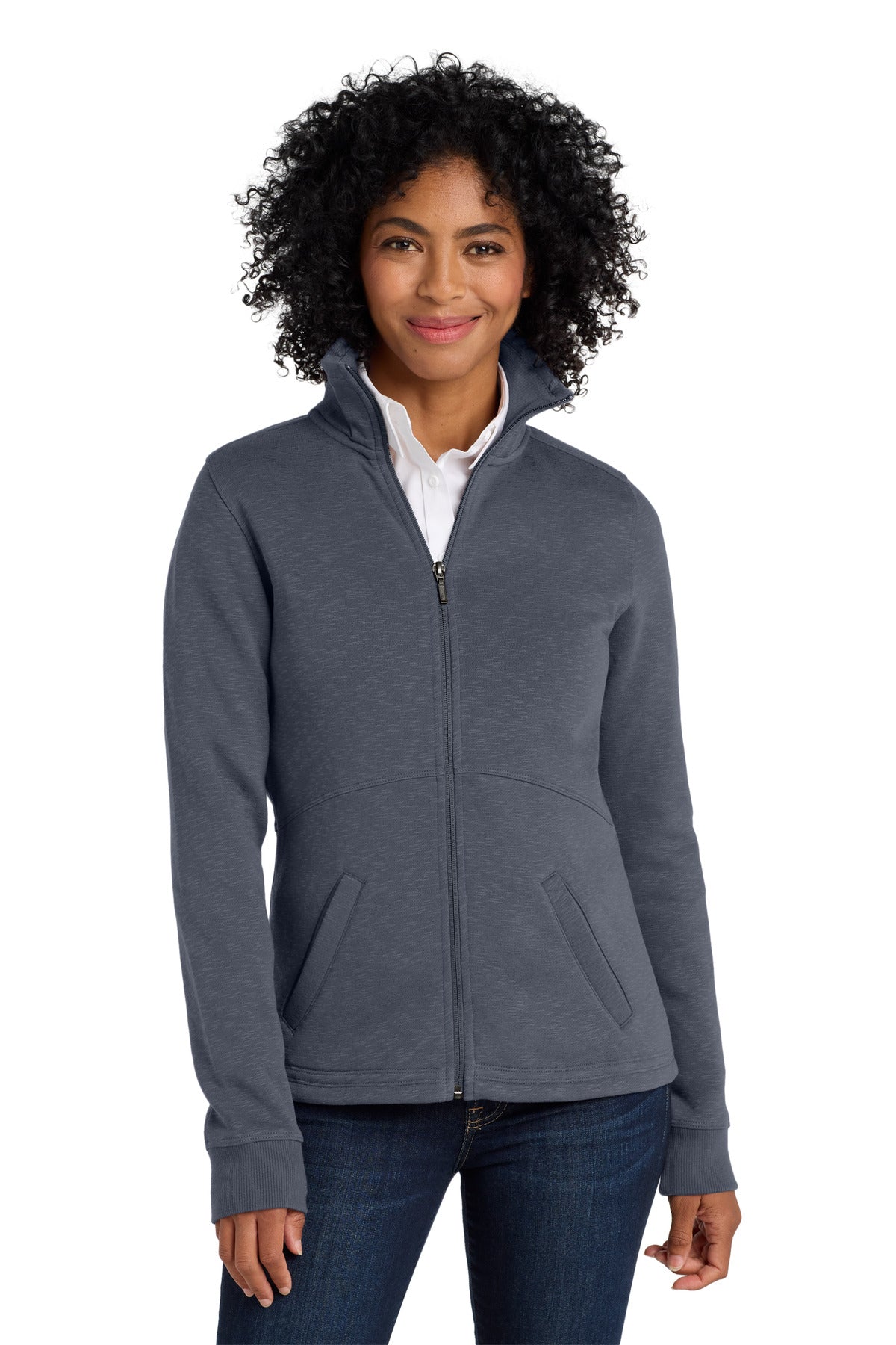 Port Authority?? Women's Slub Fleece Full-Zip Jacket. L293