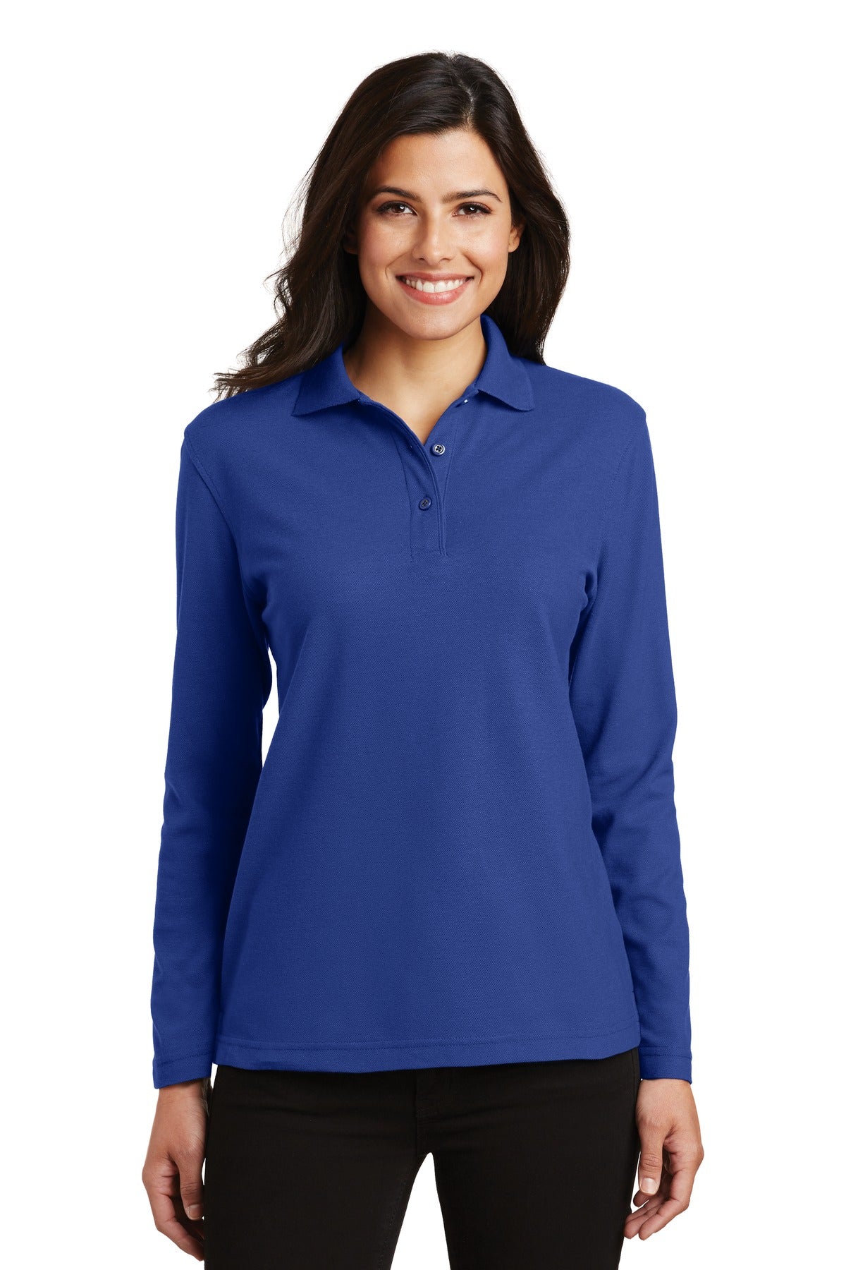 Port Authority? Women's Silk Touch? Long Sleeve Polo. L500LS