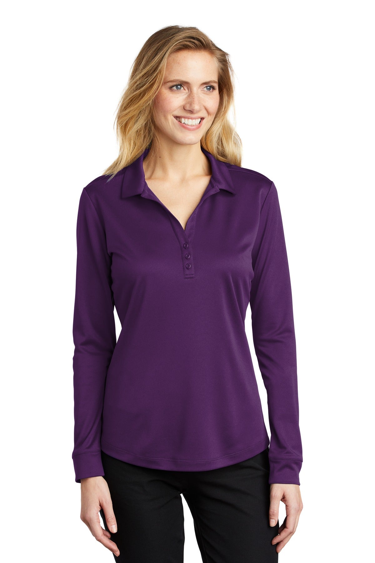 Port Authority ? Women's Silk Touch ? Performance Long Sleeve Polo. L540LS