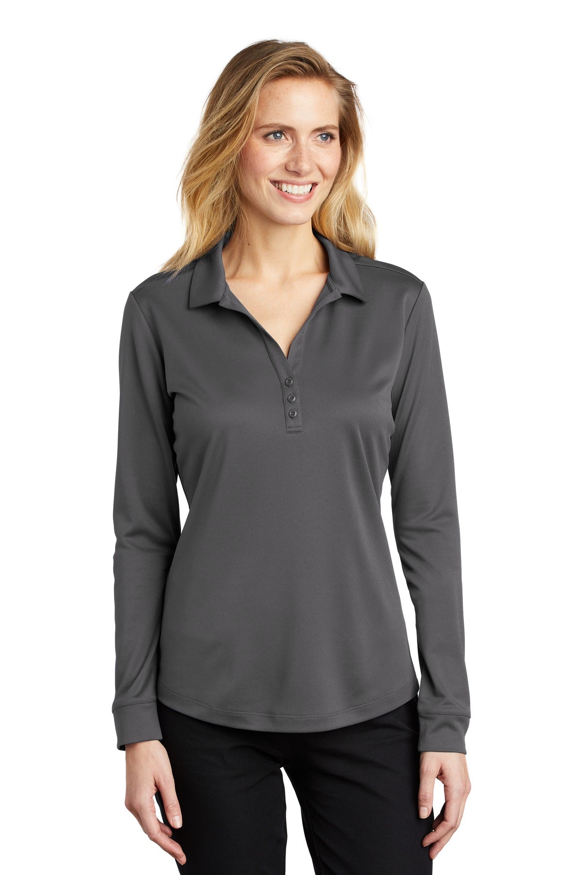 Port Authority ? Women's Silk Touch ? Performance Long Sleeve Polo. L540LS
