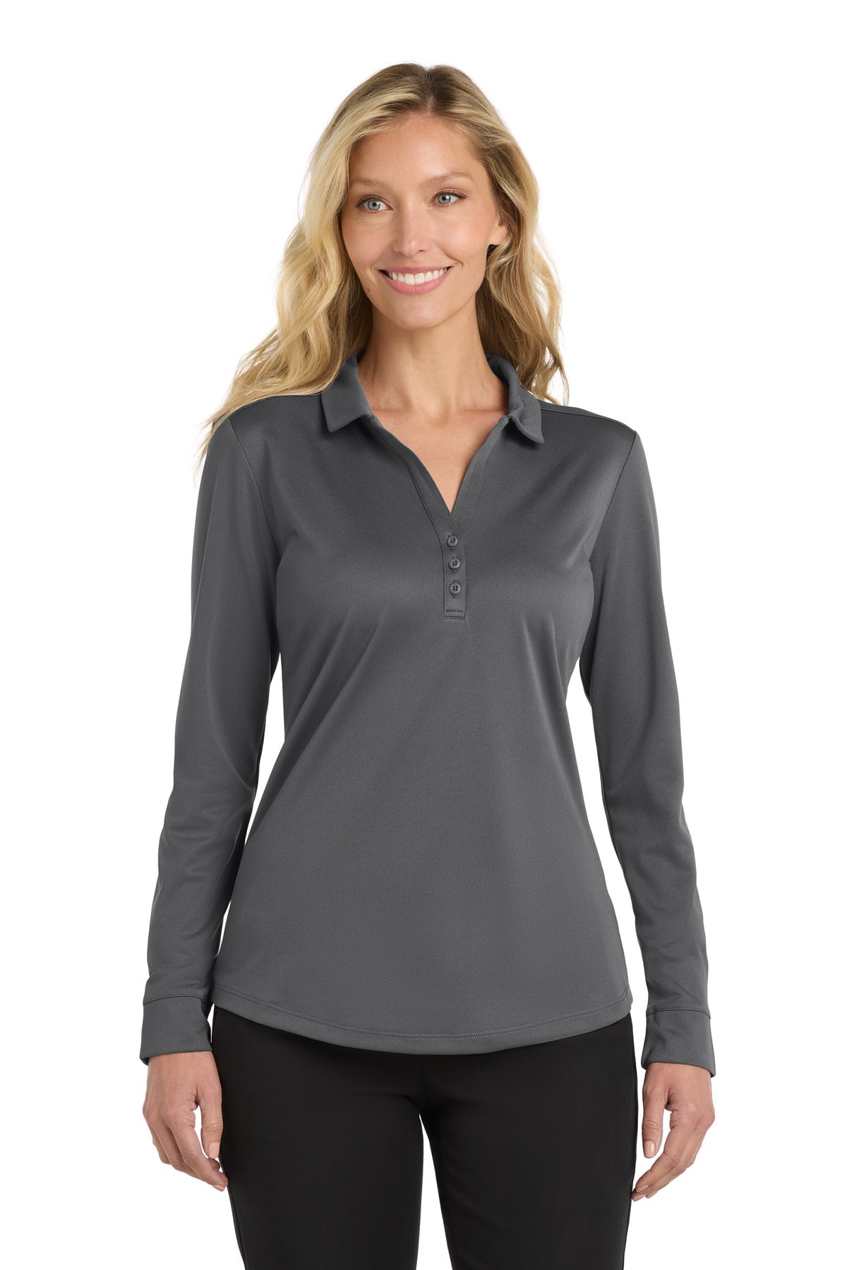 Port Authority ?? Women's Silk Touch Ÿ?? Performance Long Sleeve Polo. L540LS