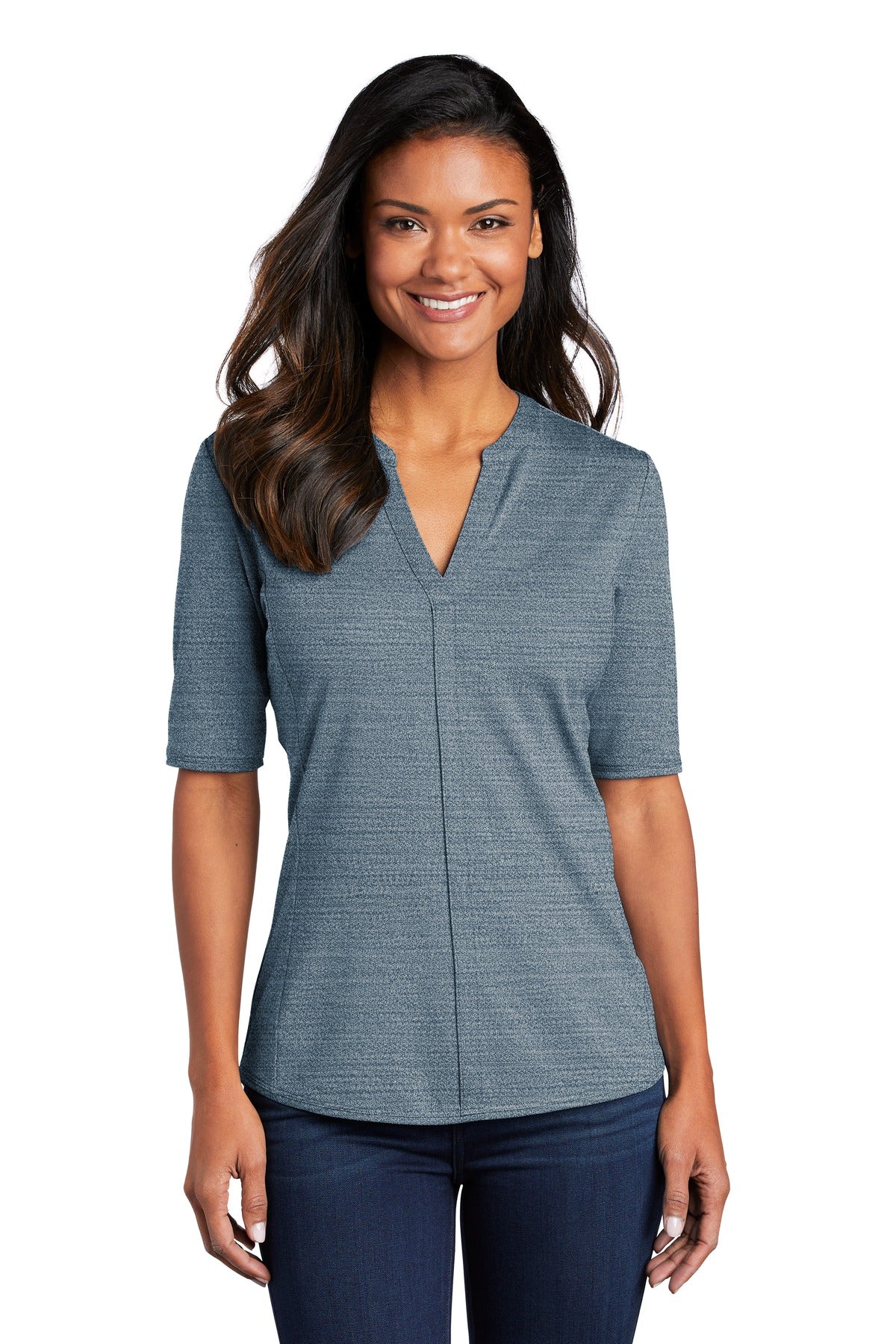 Port Authority ? Women's Stretch Heather Open Neck Top LK583