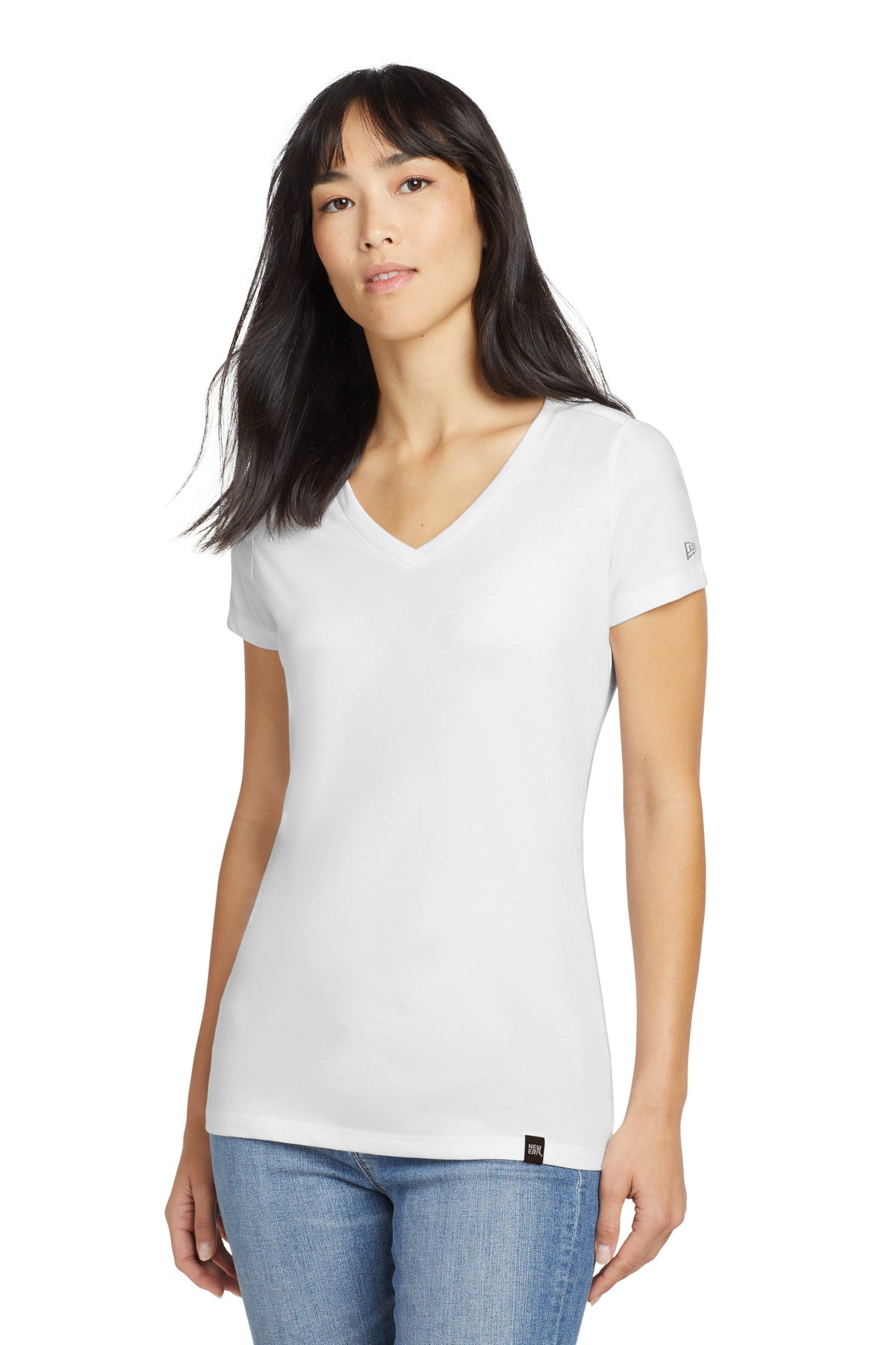 New Era ?? Women's Heritage Blend V-Neck Tee. LNEA101