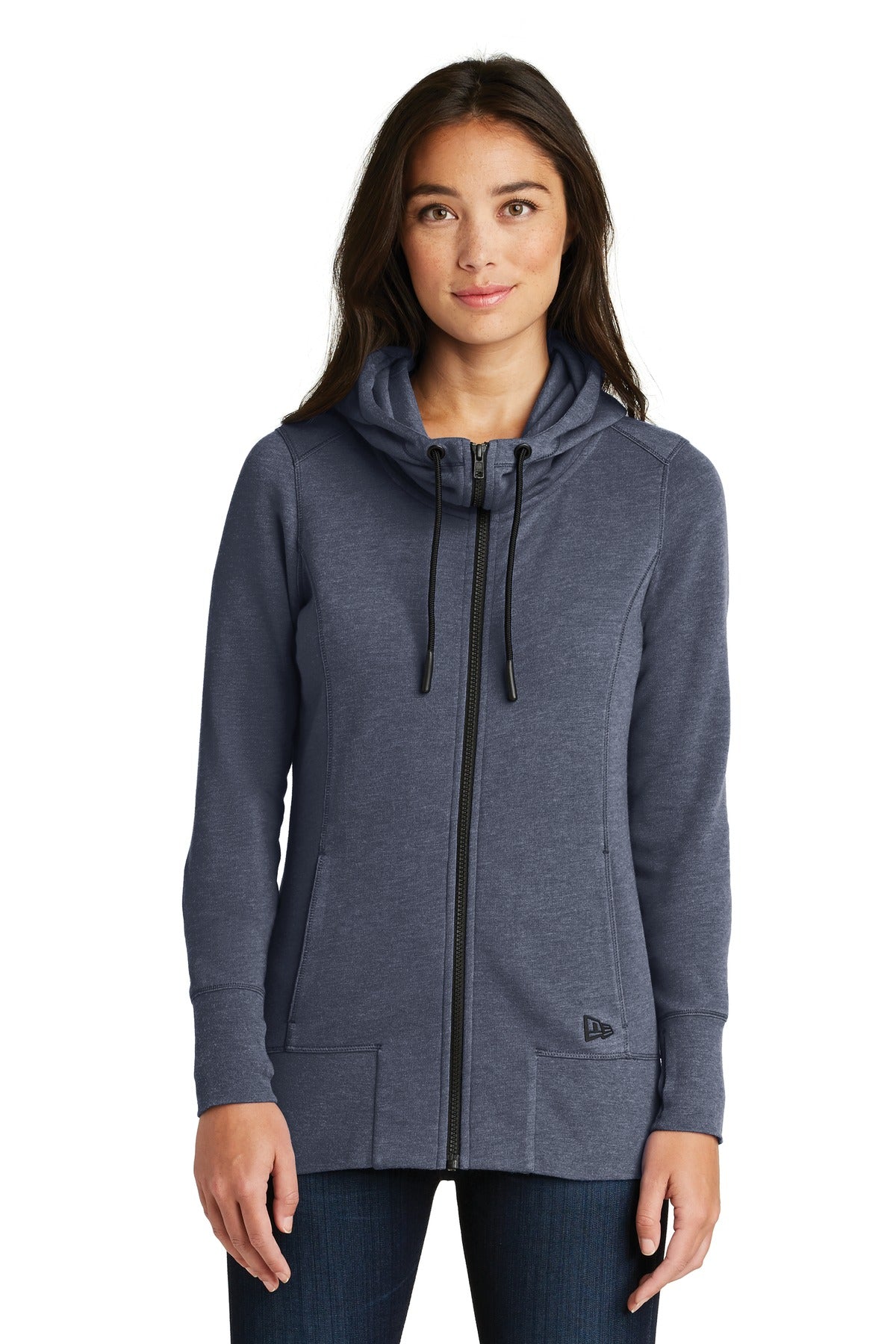New Era ?? Women's Tri-Blend Fleece Full-Zip Hoodie. LNEA511