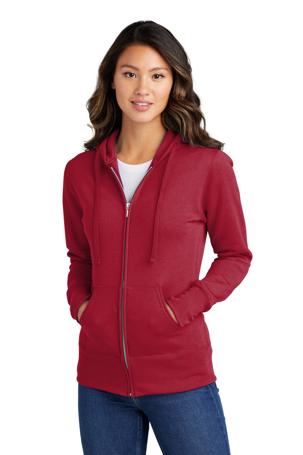 Port & Company? Women's Core Fleece Full-Zip Hooded Sweatshirt. LPC78ZH