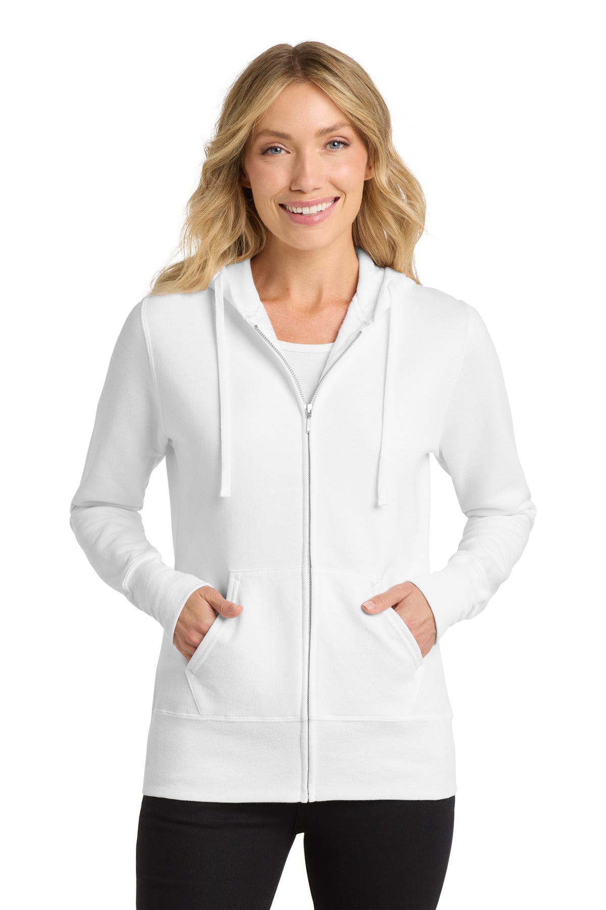 Port & CoŸ?? Women's Core Fleece Full-Zip Hooded Sweatshirt. LPC78ZH