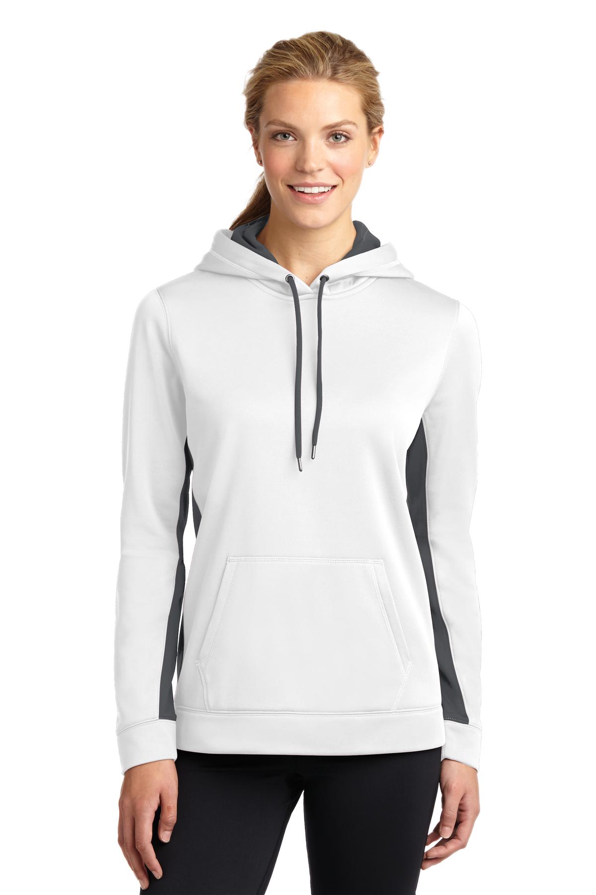 Sport-Tek? Women's Sport-Wick? Fleece Colorblock Hooded Pullover. LST235