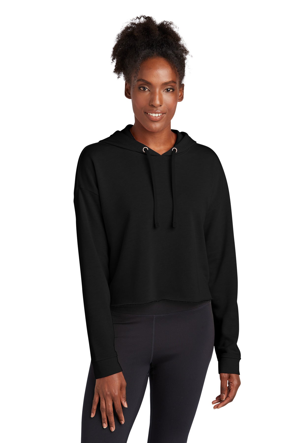 Sport-Tek ? Women's PosiCharge ? Tri-Blend Wicking Fleece Crop Hooded Pullover LST298