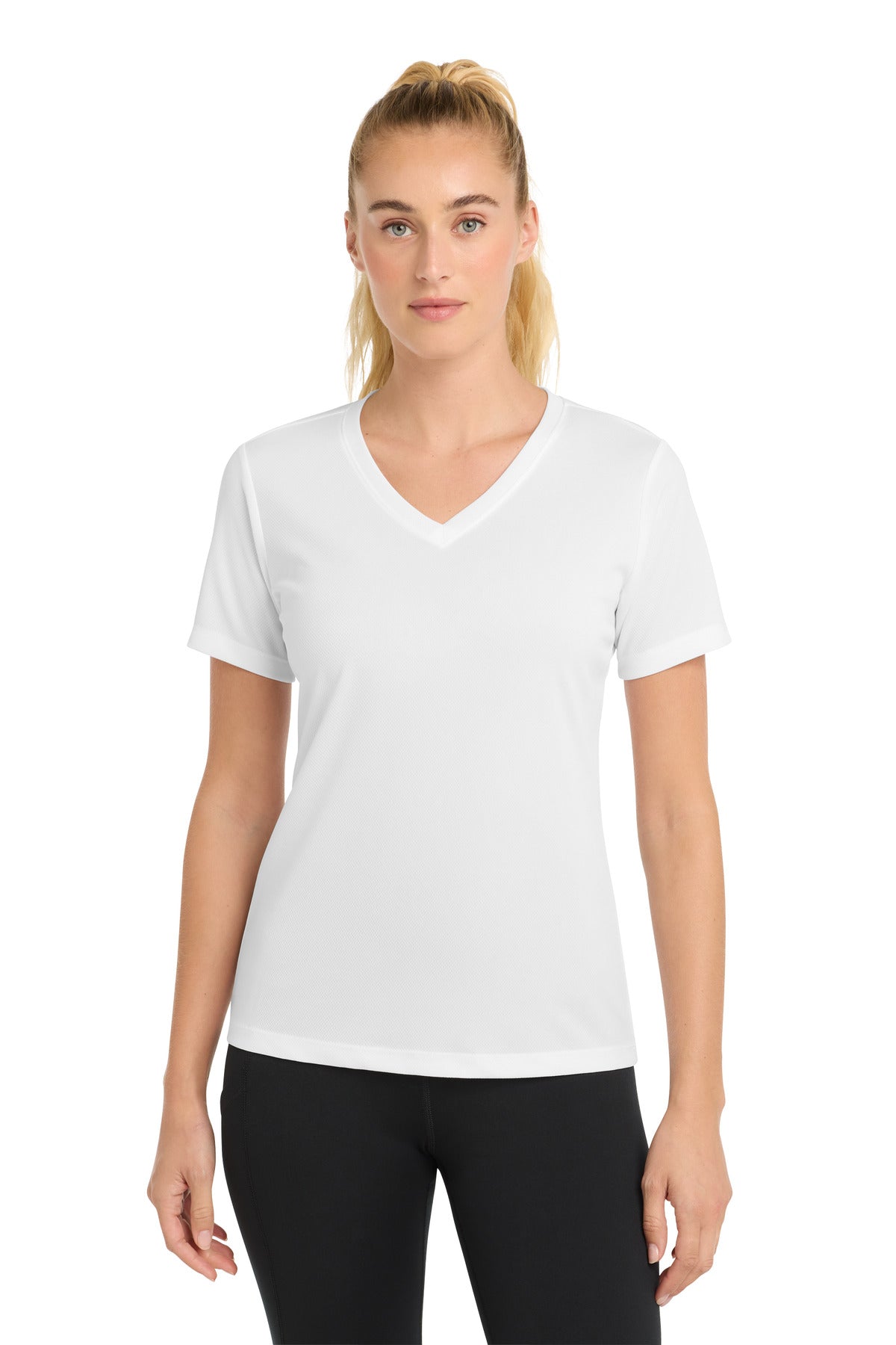 Sport-Tek® Women's PosiCharge® RacerMesh® V-Neck Tee. LST340