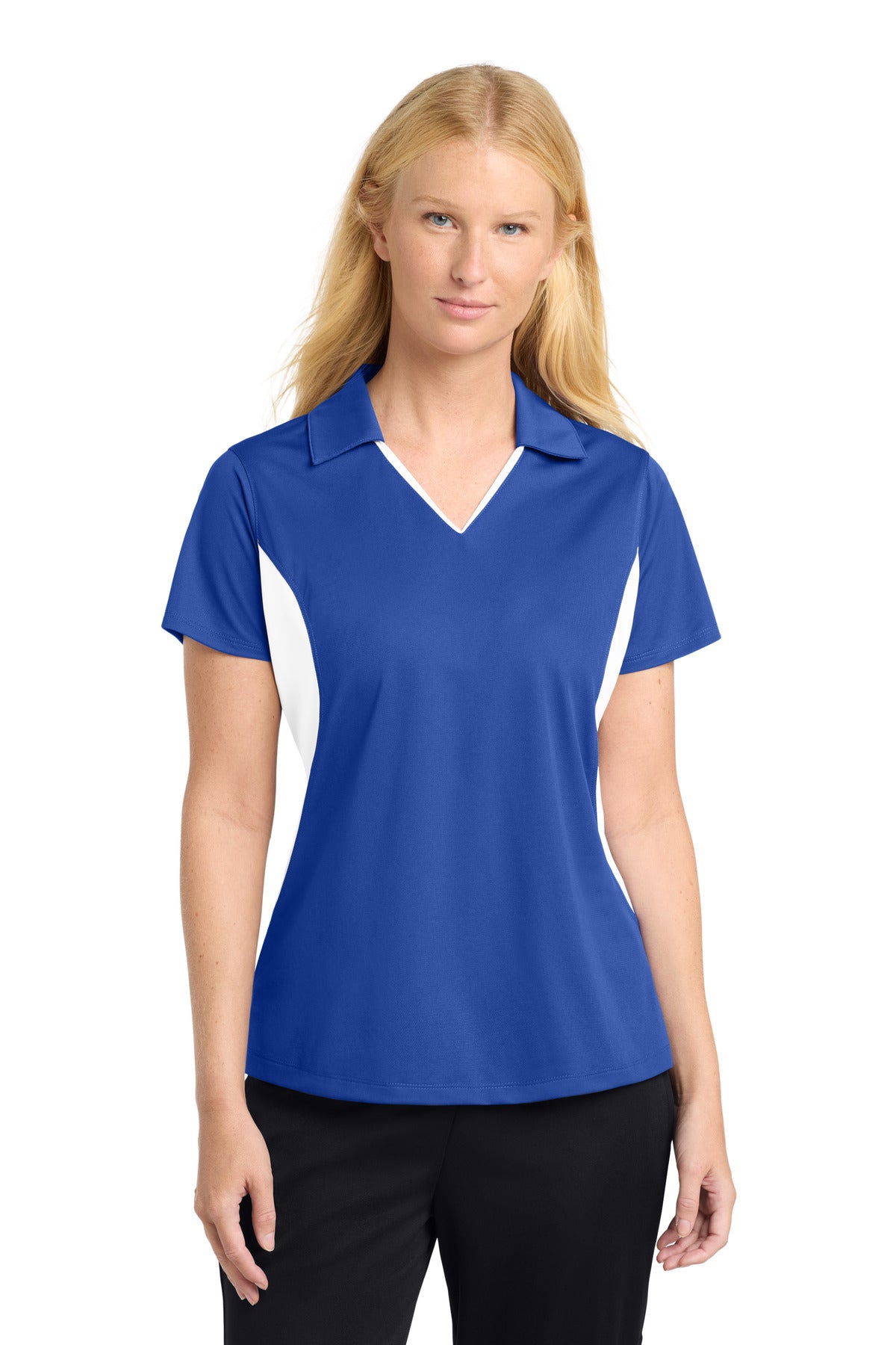 Sport-Tek® Women's Side Blocked Micropique Sport-Wick® Polo. LST655