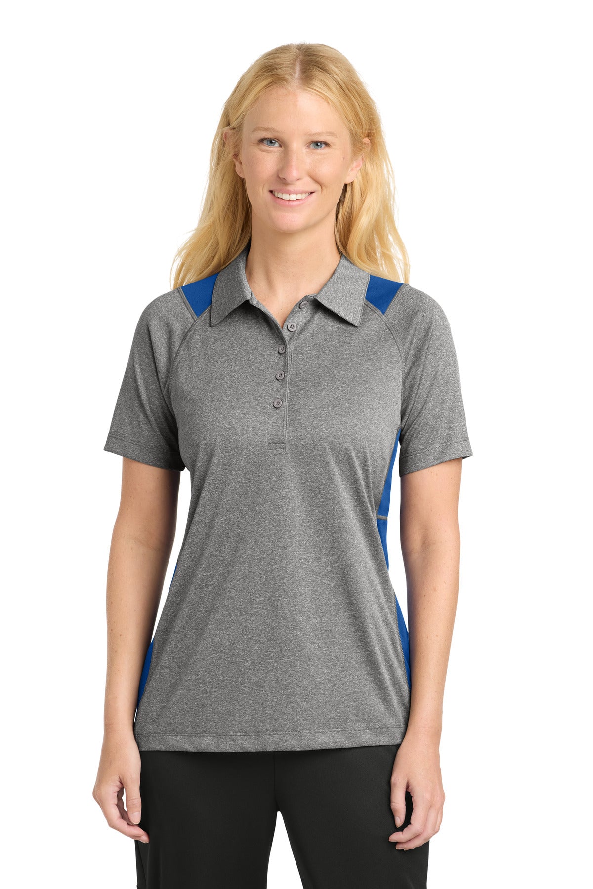Sport-Tek?? Women's Heather Colorblock ContenderŸ?? Polo. LST665