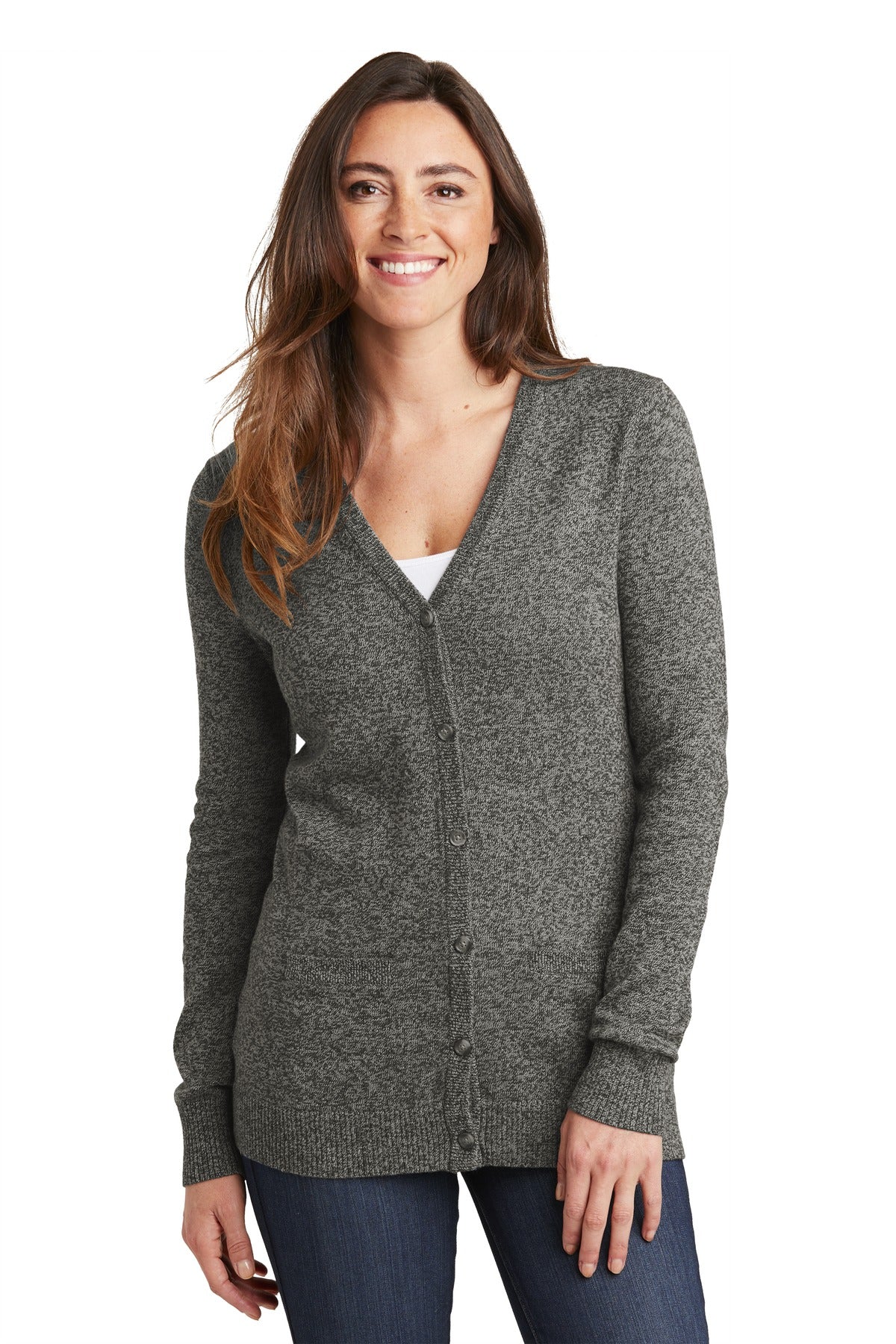 Port Authority ? Women's Marled Cardigan Sweater. LSW415
