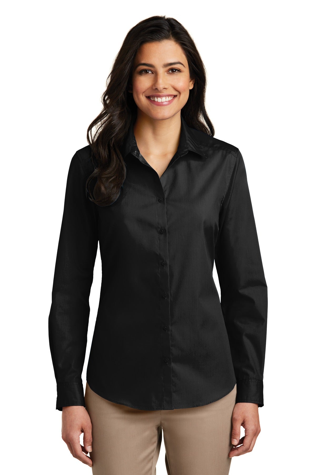 Port Authority? Women's Long Sleeve Carefree Poplin Shirt. LW100