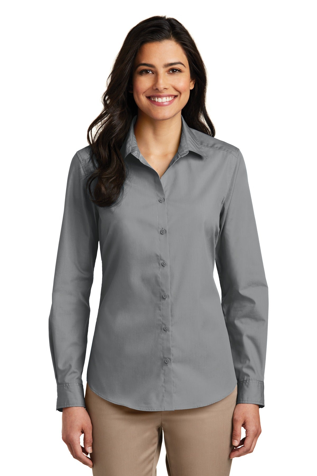 Port Authority? Women's Long Sleeve Carefree Poplin Shirt. LW100