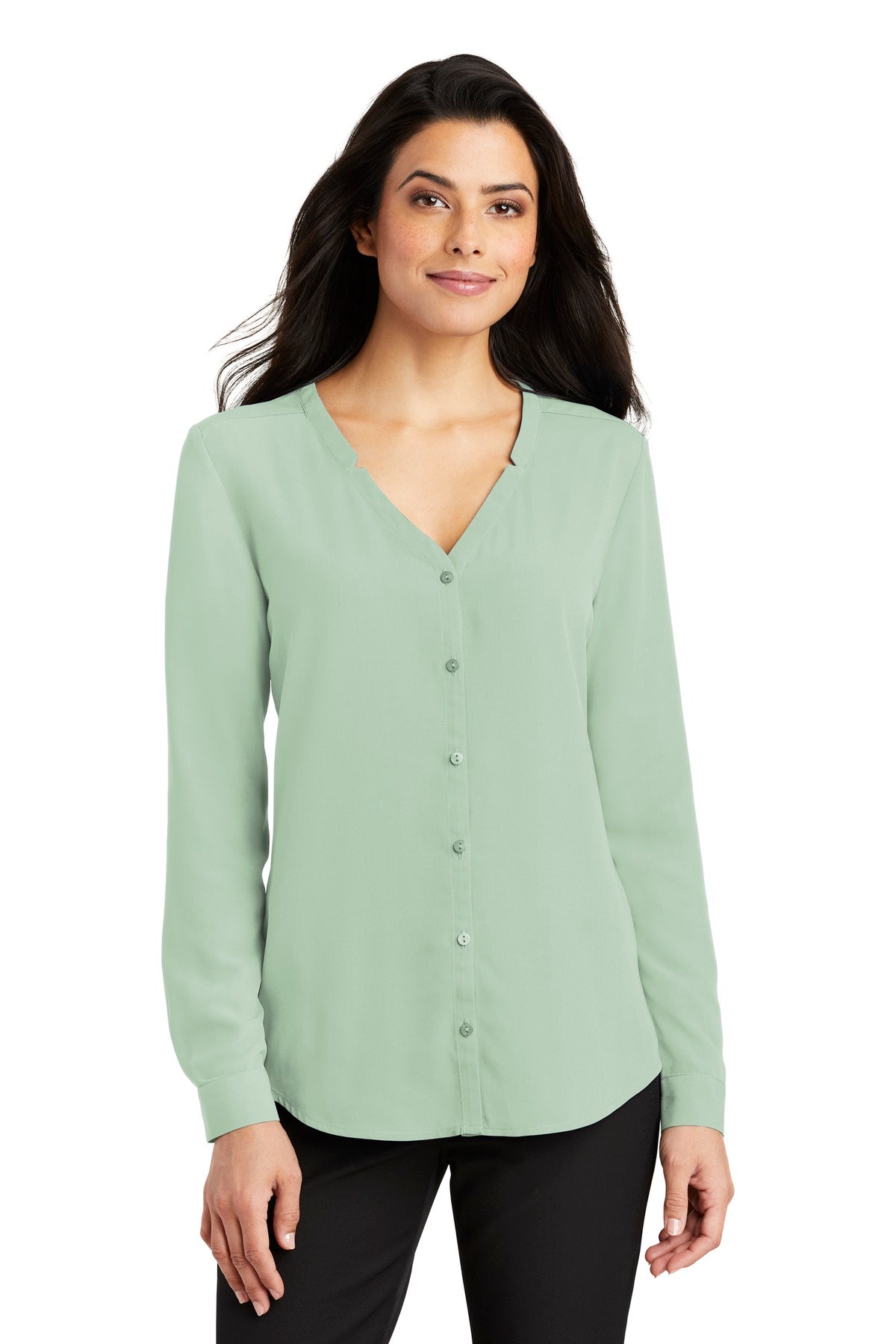 Port Authority? Women's Long Sleeve Button-Front Blouse. LW700