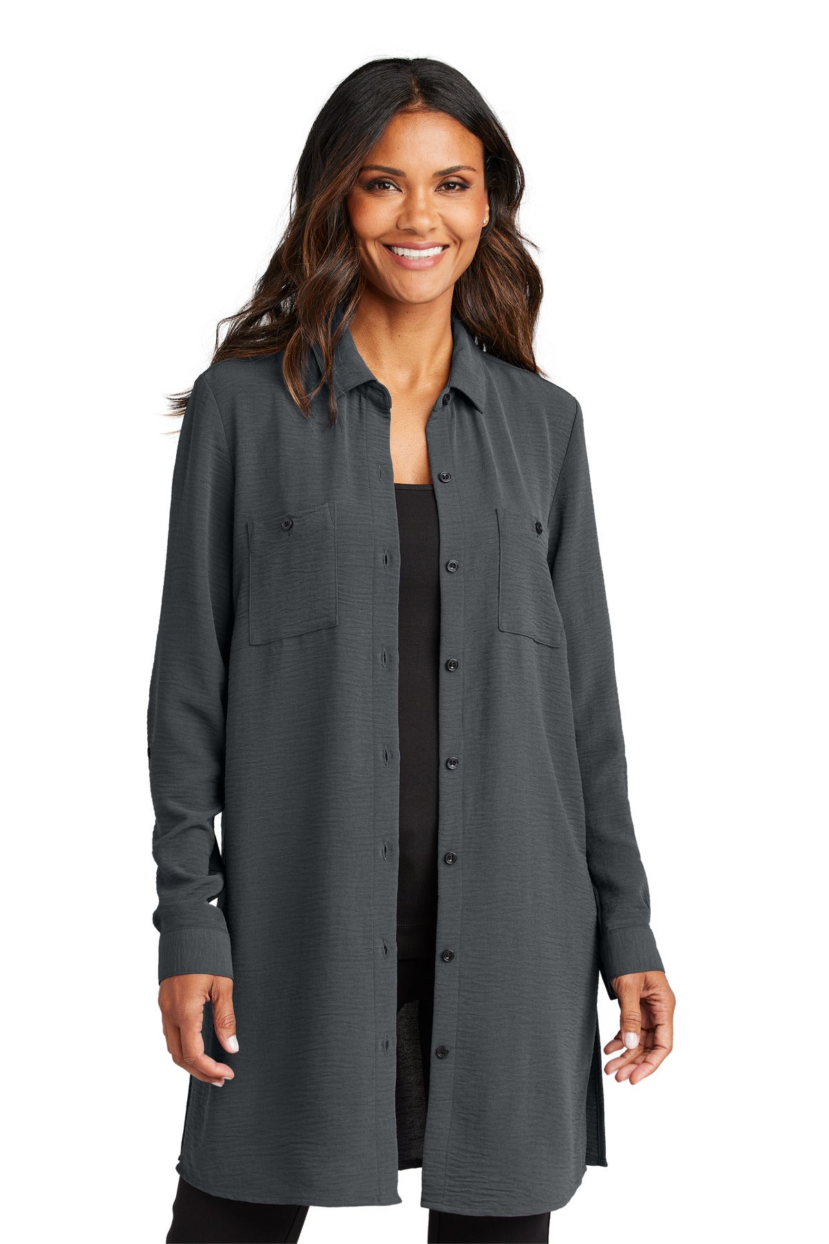 Port Authority?? Women's Textured Crepe Long Tunic LW715