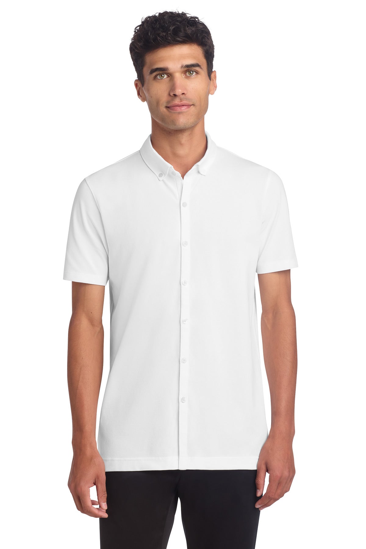 Mercer+Mettle?? Stretch Pique Full-Button Polo MM1006