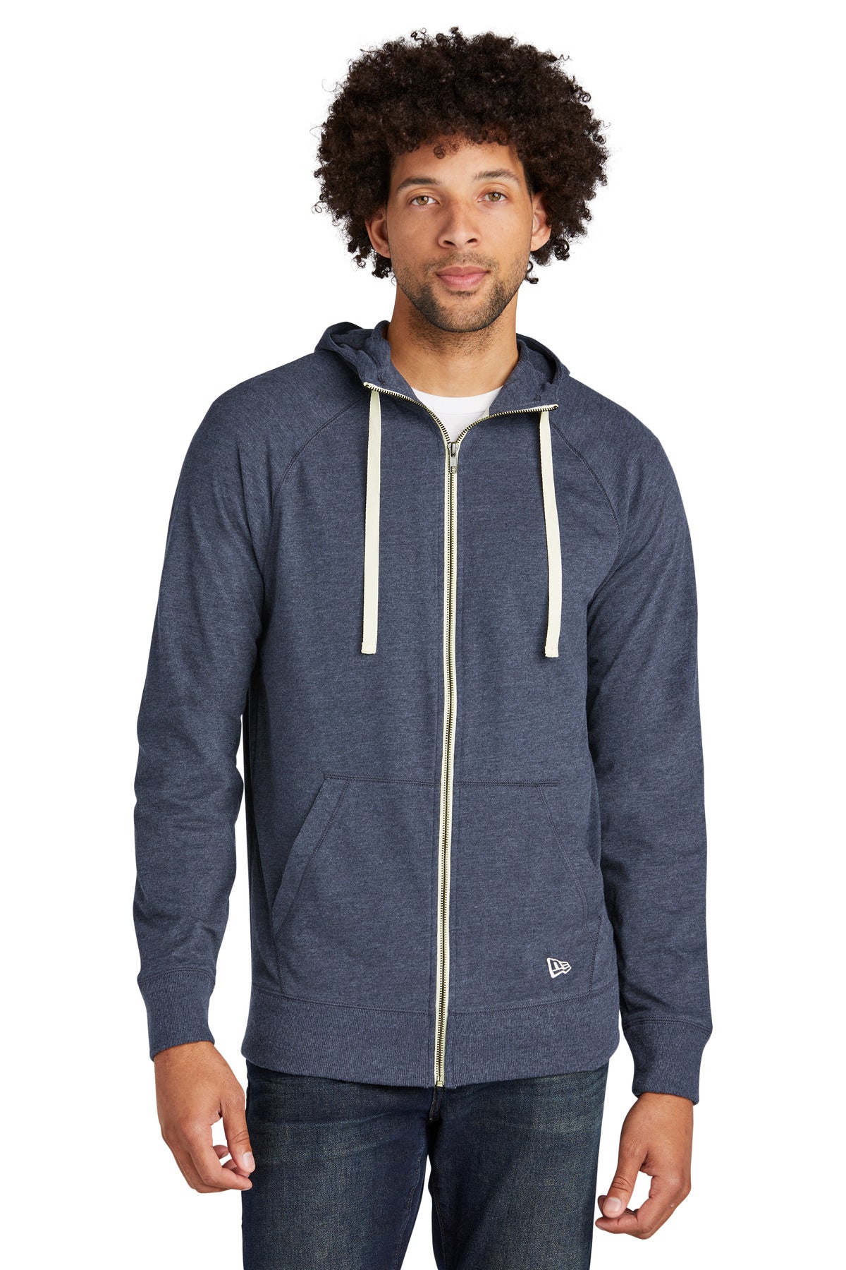 New Era ?? Sueded Cotton Blend Full-Zip Hoodie. NEA122