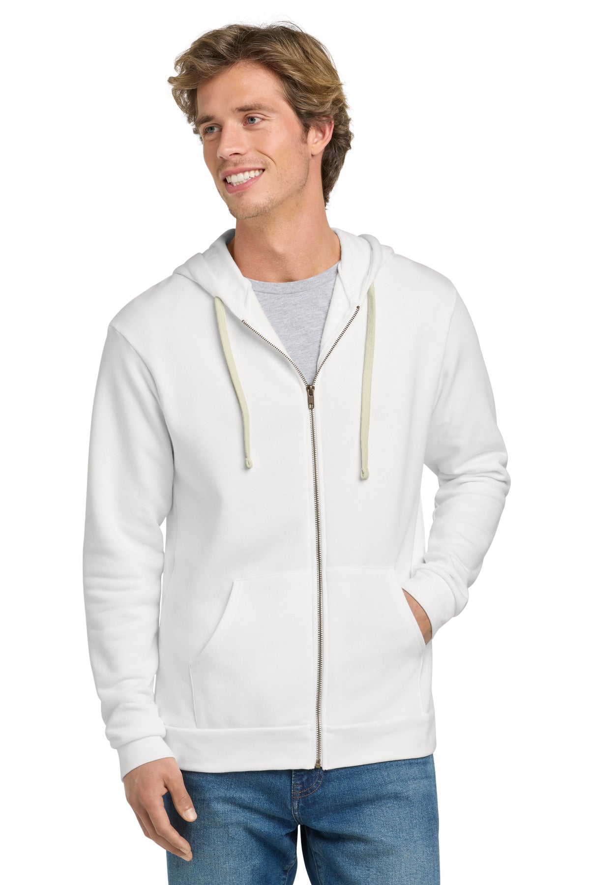 Next Level Apparel?? Adult Santa Barbara Zip Hoodie. NL9602