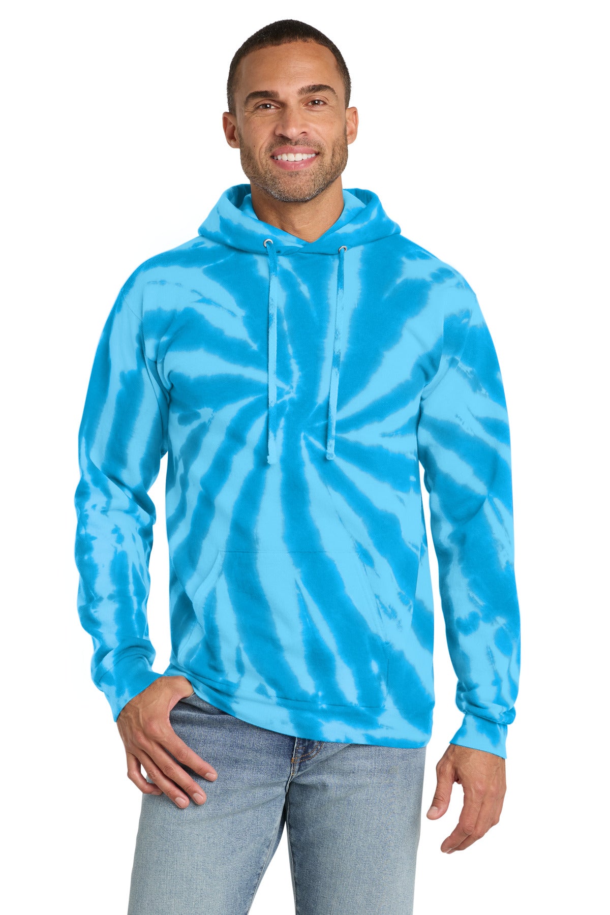 Port & Coƒ?› Tie-Dye Pullover Hooded Sweatshirt. PC146