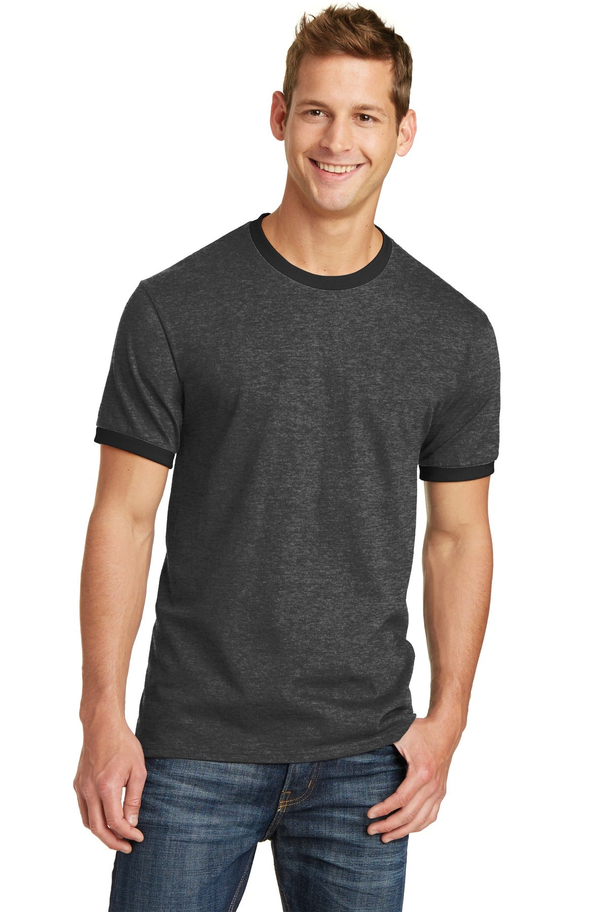 Port & Company? Core Cotton Ringer Tee. PC54R