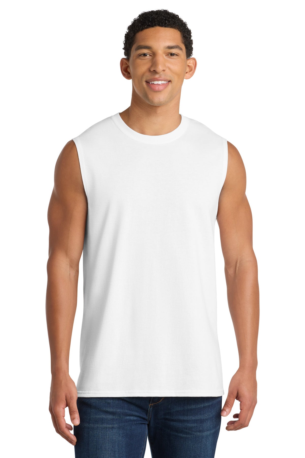 Port & Coƒ?› Core Cotton Sleeveless Tee. PC54SL