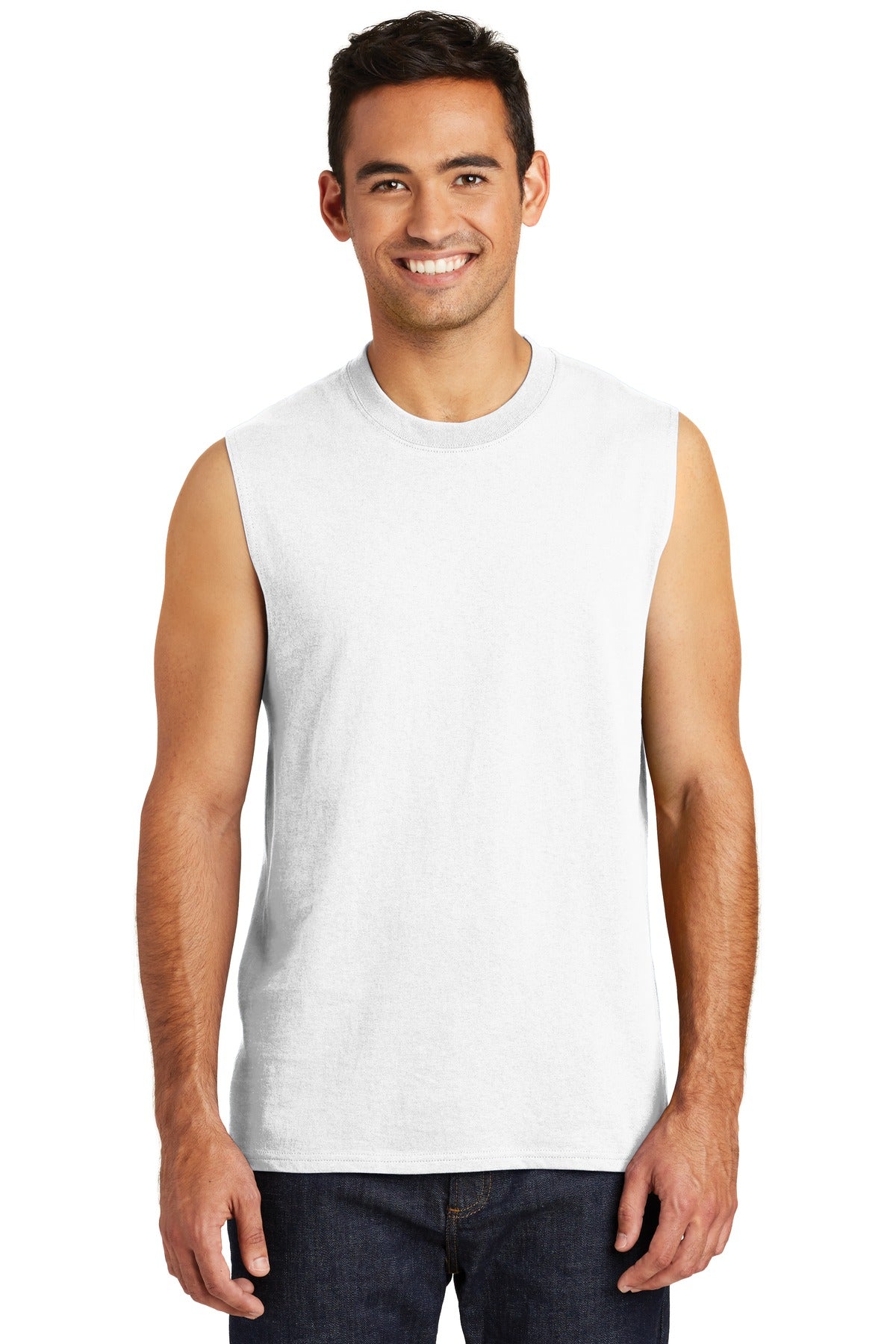 Port & Coâ„¢ Core Cotton Sleeveless Tee. PC54SL