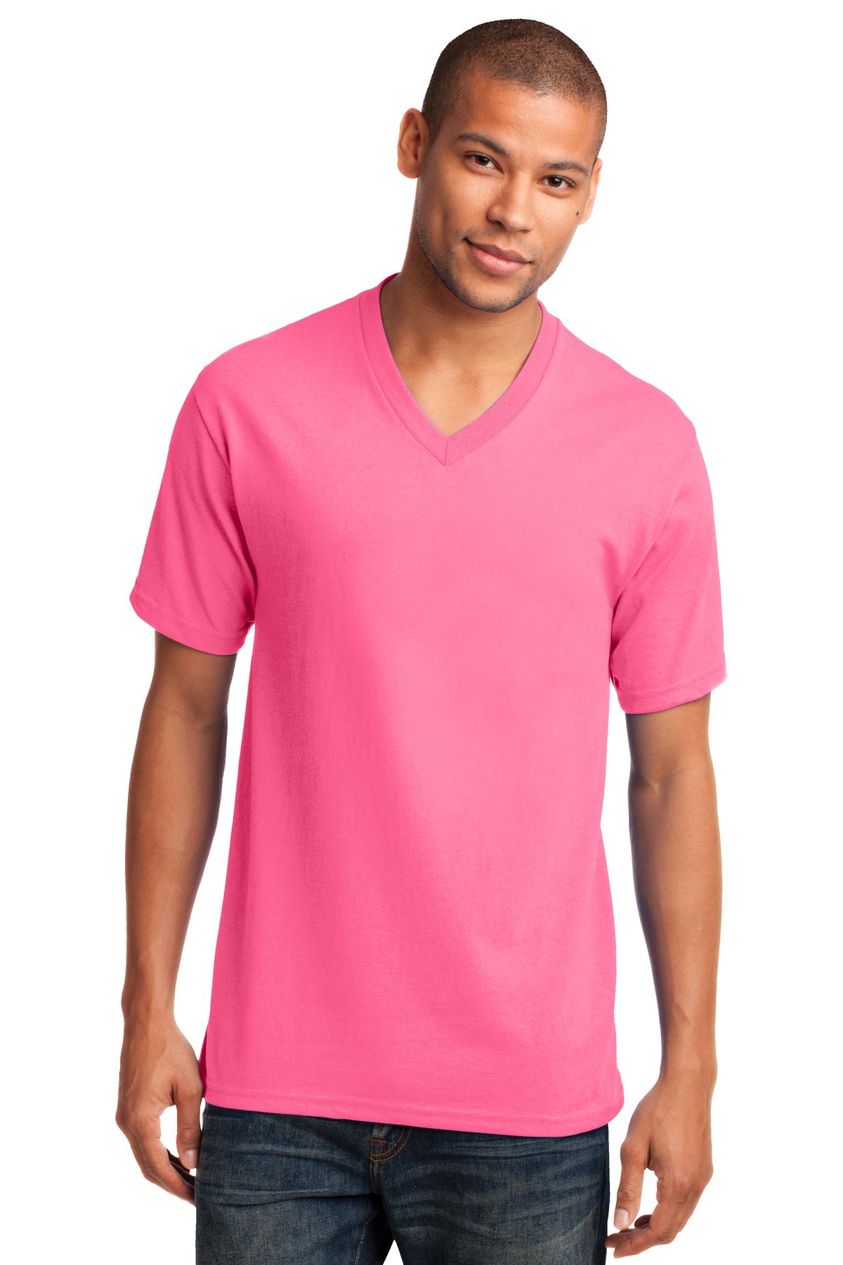 Port & Company? Core Cotton V-Neck Tee. PC54V