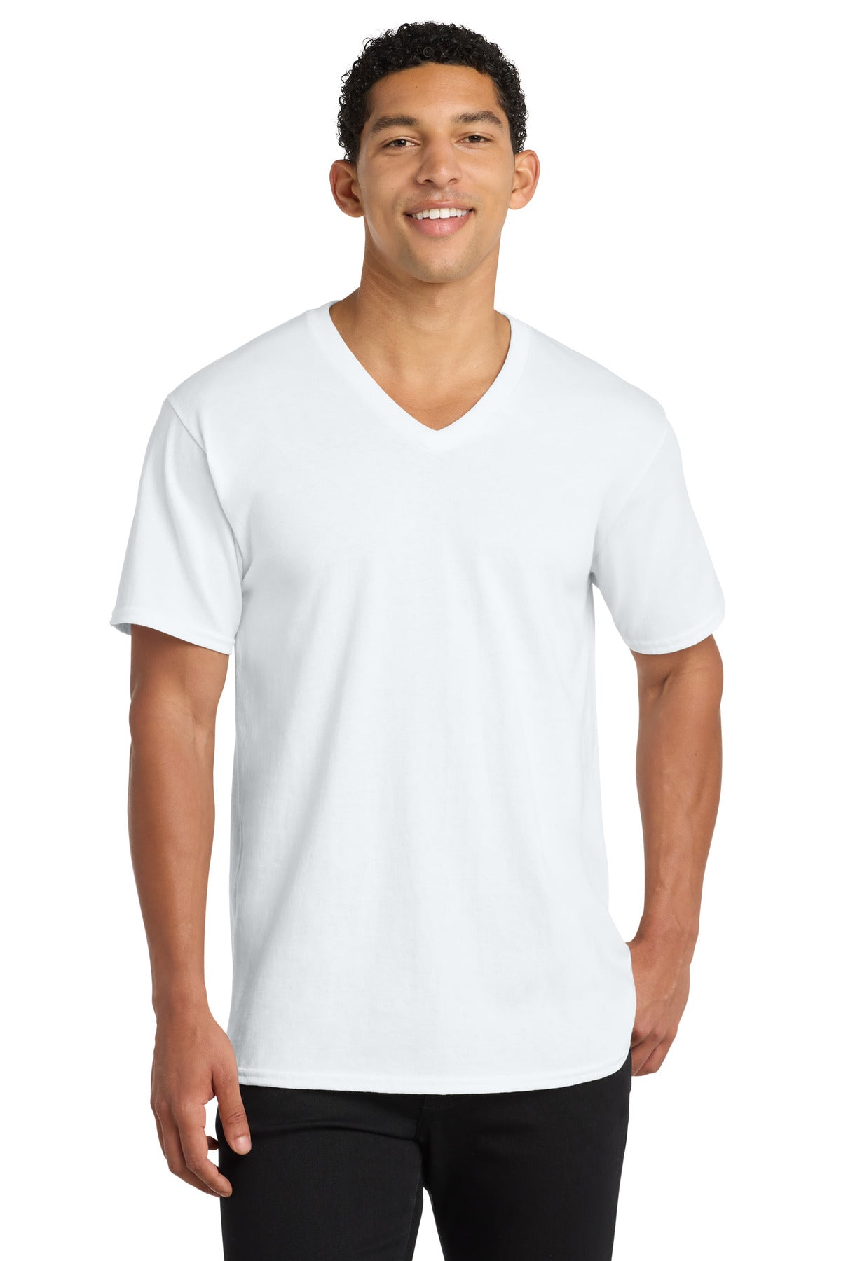 Port & Coƒ?› Core Cotton V-Neck Tee. PC54V