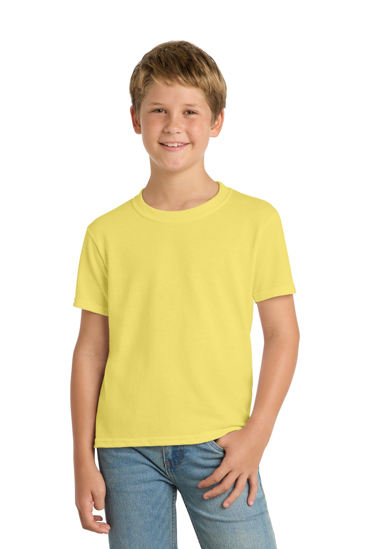 Port & Coƒ?› Youth Core Blend Tee. PC55Y