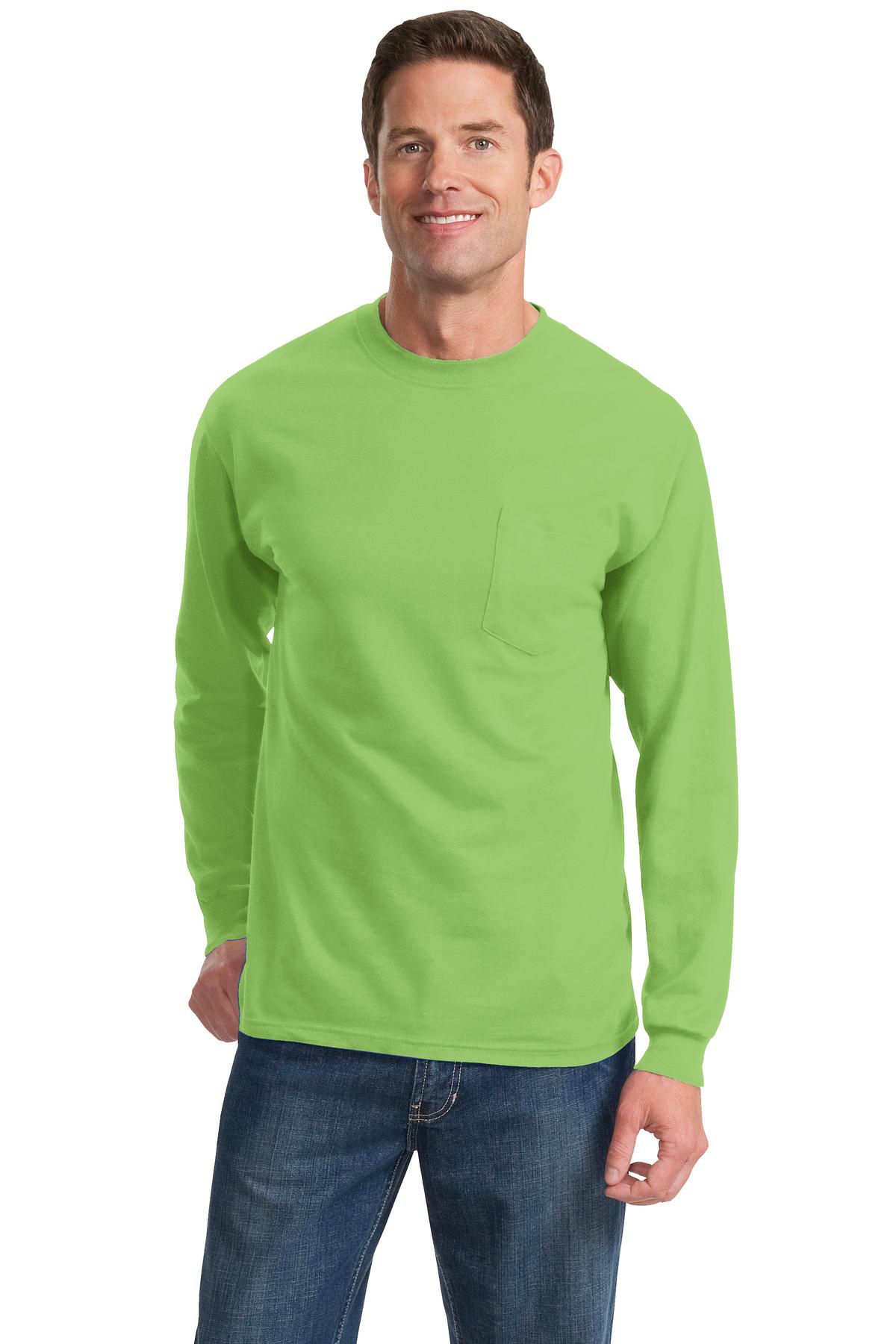 Port & Company? - Long Sleeve Essential Pocket Tee. PC61LSP