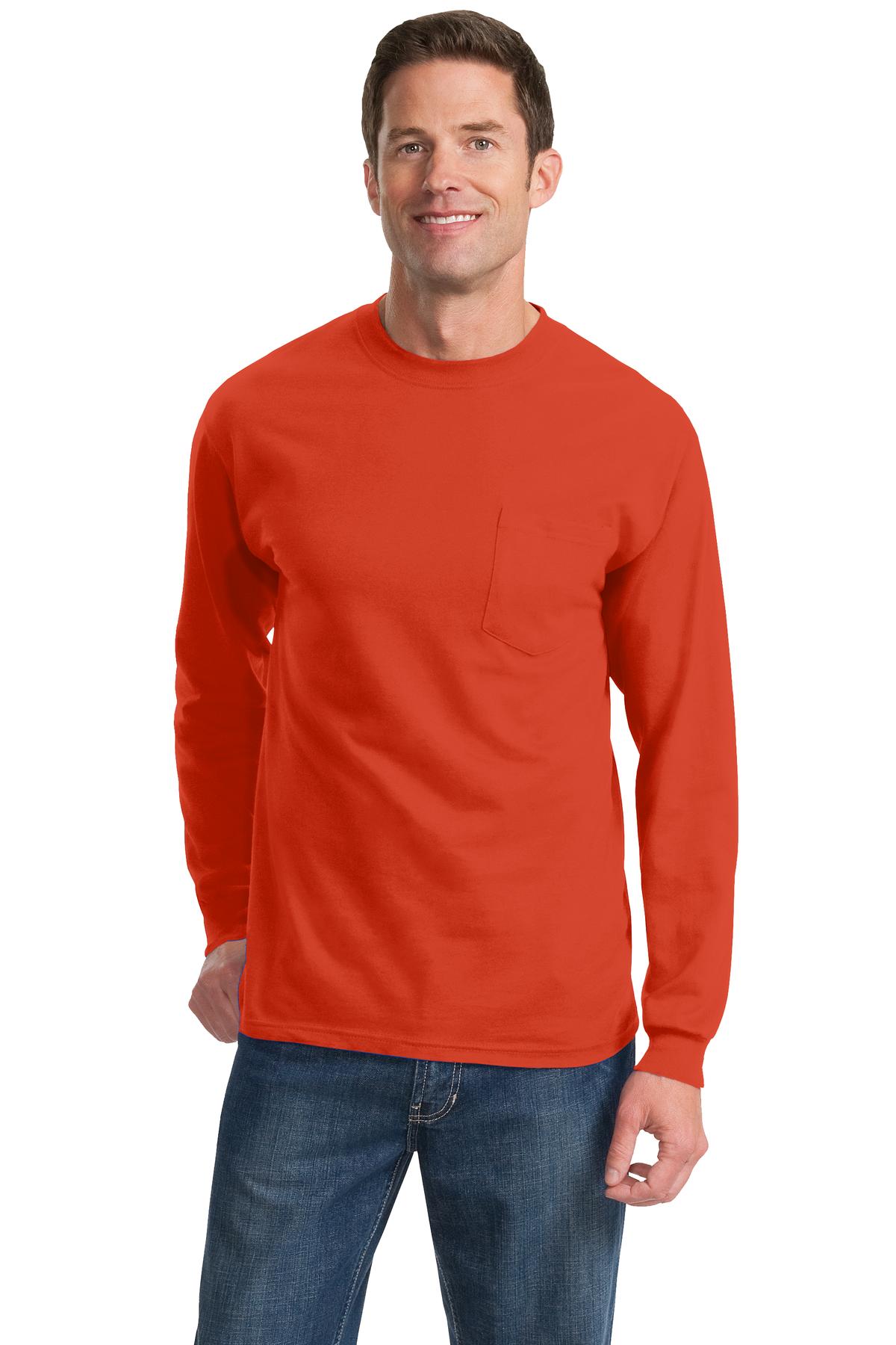 Port & Company? - Long Sleeve Essential Pocket Tee. PC61LSP
