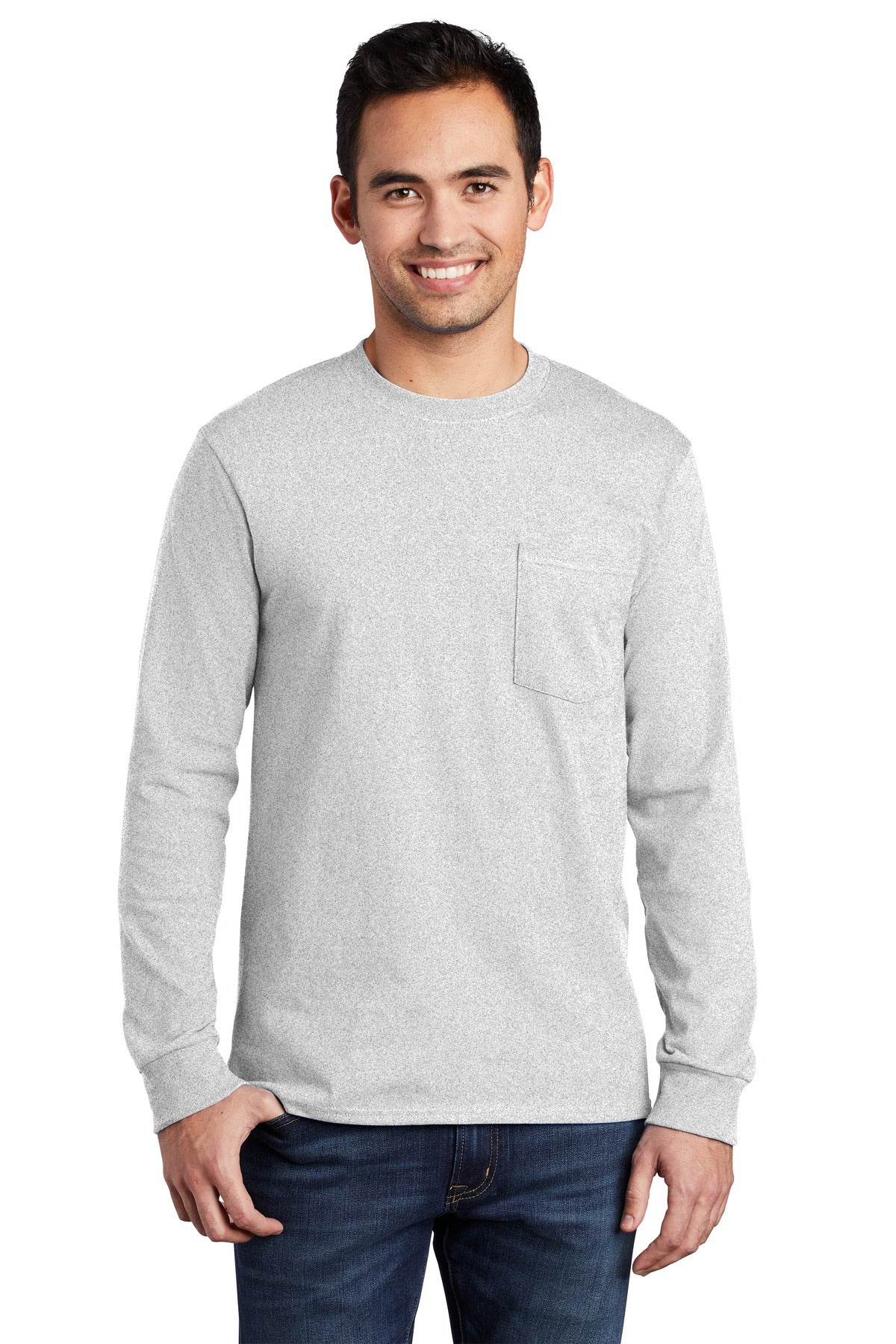 Port & Company? - Long Sleeve Essential Pocket Tee. PC61LSP