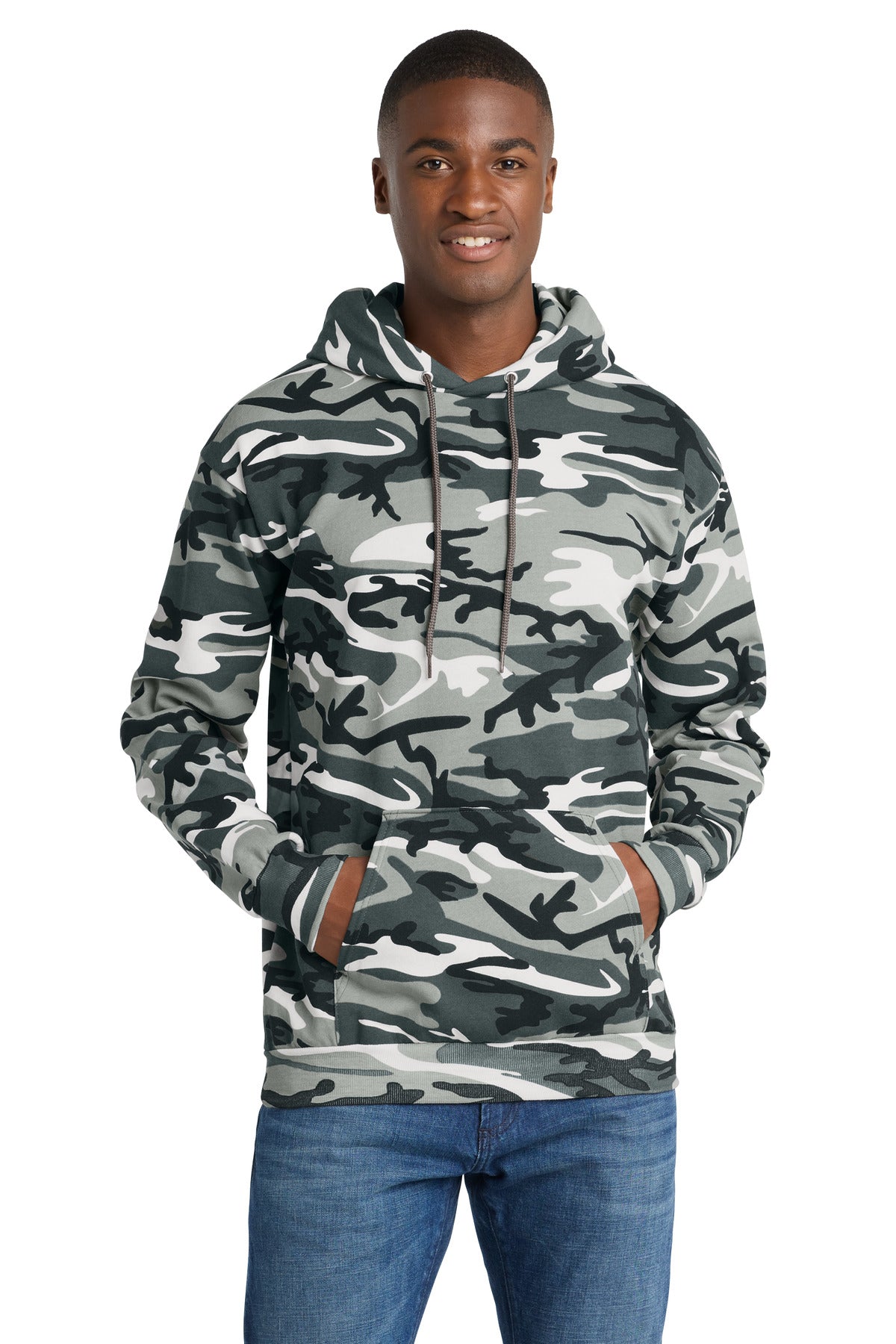 Port & Coƒ?› Core Fleece Camo Pullover Hooded Sweatshirt. PC78HC